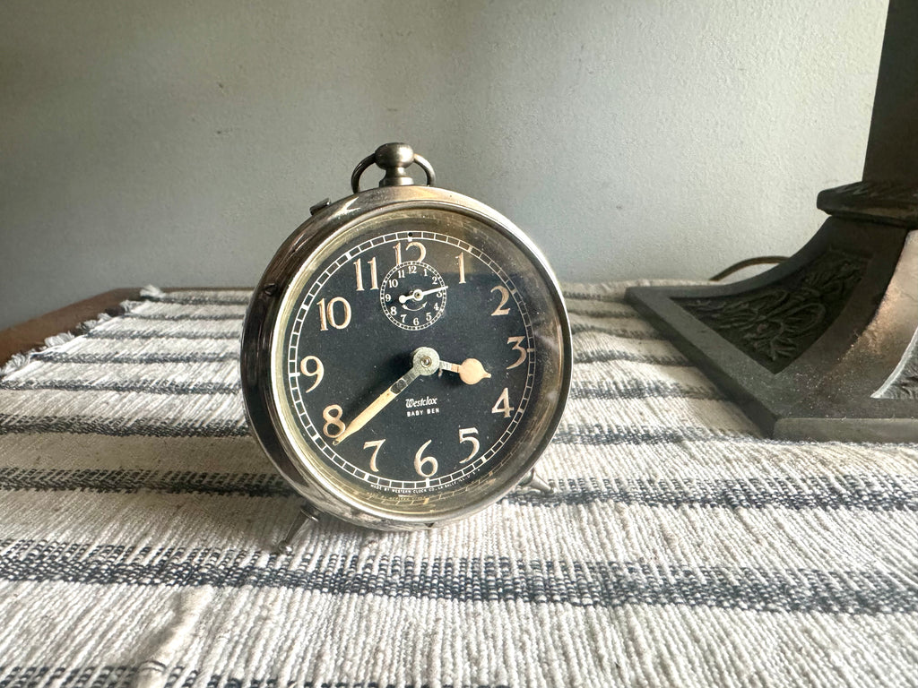 Antique 1919 Westclox Baby Ben Style 1 Luminous Alarm Clock