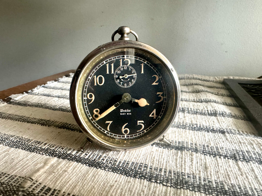 Antique 1919 Westclox Baby Ben Style 1 Luminous Alarm Clock