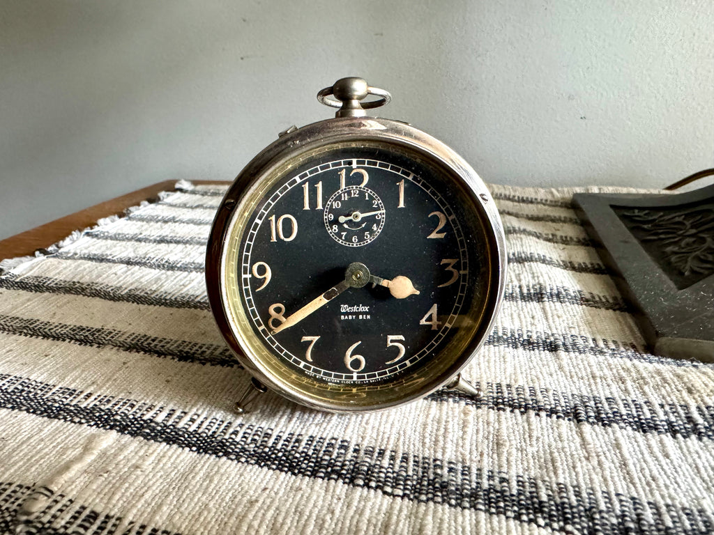 Antique 1919 Westclox Baby Ben Style 1 Luminous Alarm Clock