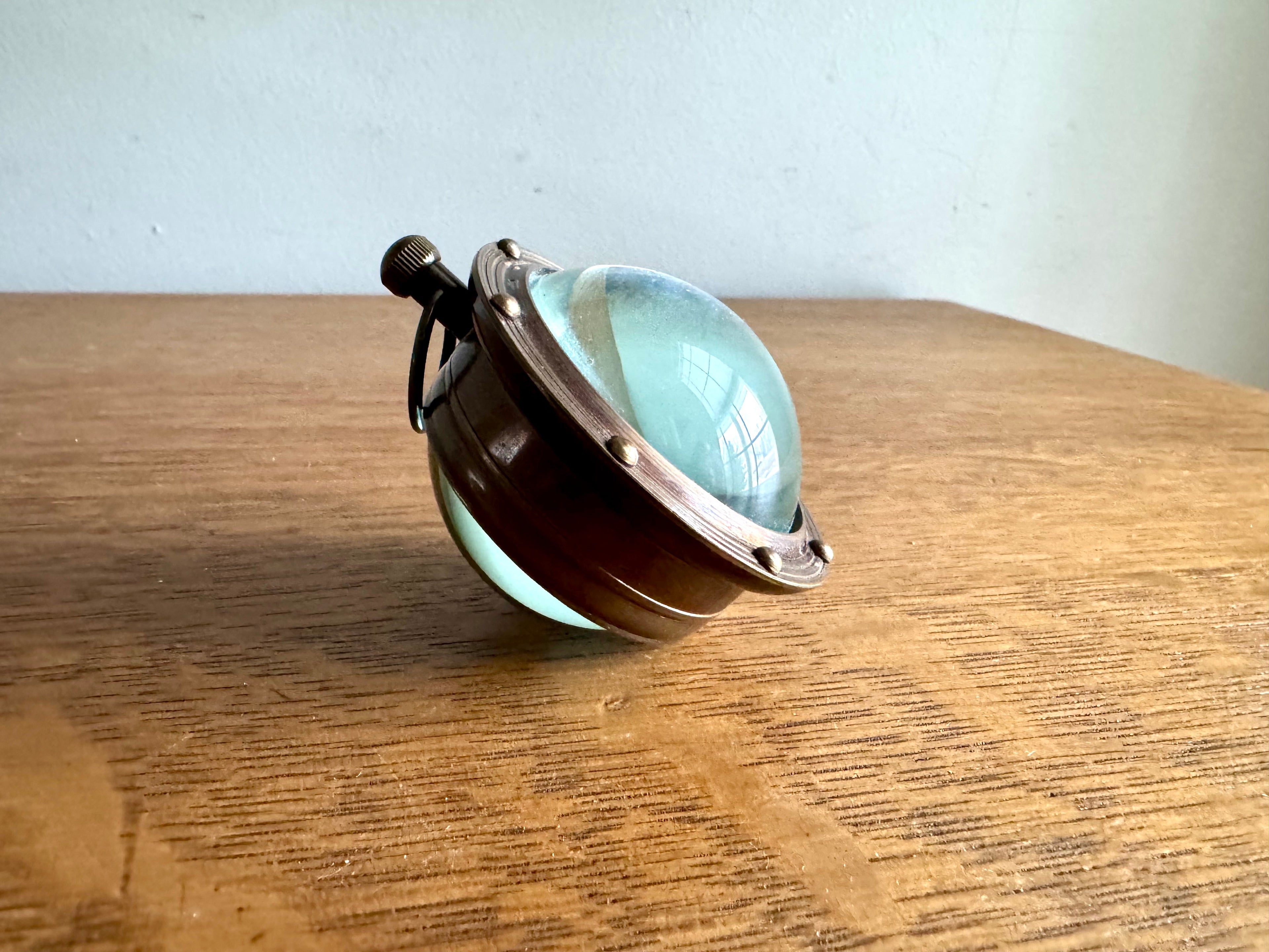 Porthole Eye of Time Bronze Desk Clock | Nautical Themed Bronze Desk Clock