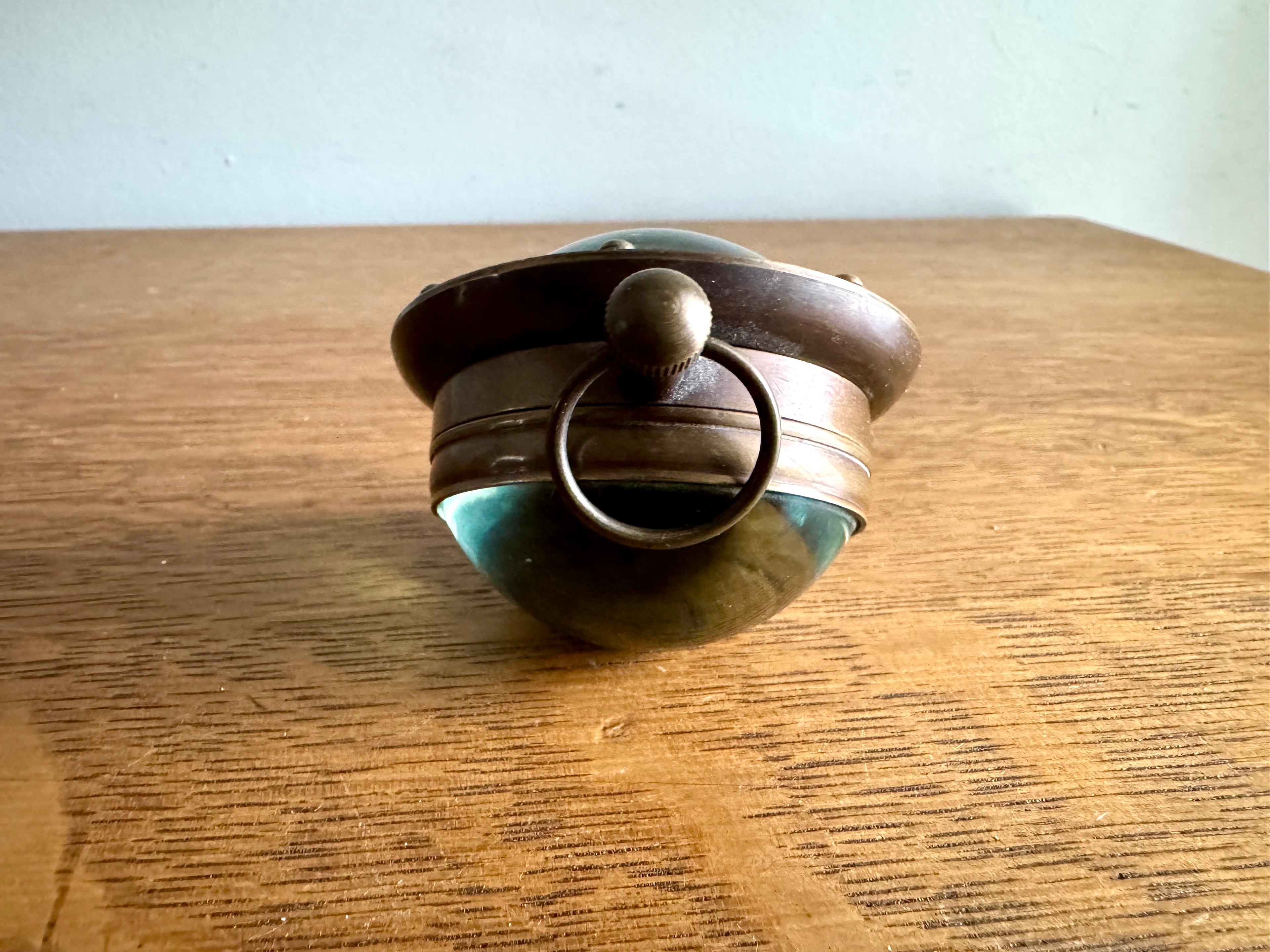 Porthole Eye of Time Bronze Desk Clock | Nautical Themed Bronze Desk Clock