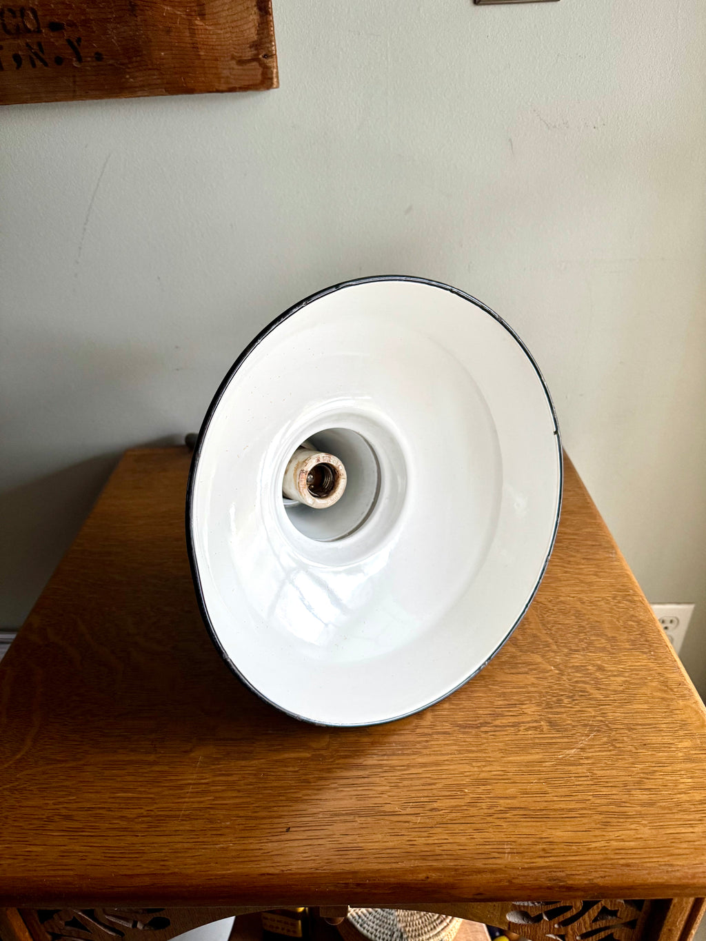 1930's Green Porcelain Industrial Pendant Lamp | 12" Wheeler Enamel Metal Shade Pendant Lamp (11 Available)