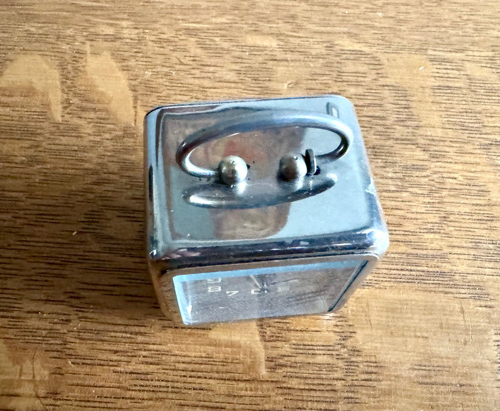 1930's Miniature Chrome Alarm Clock | Chrome Art Deco Traveling Alarm Clock