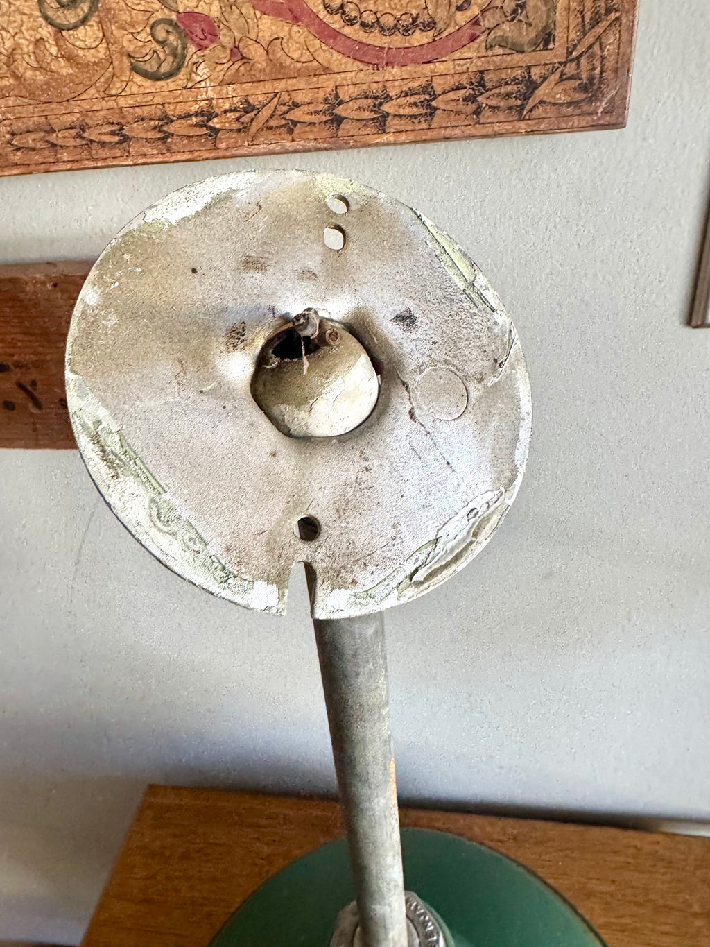 1930's Green Porcelain Industrial Pendant Lamp | 14" Benjamin Enamel Metal Shade Pendant Lamp (2 avail)