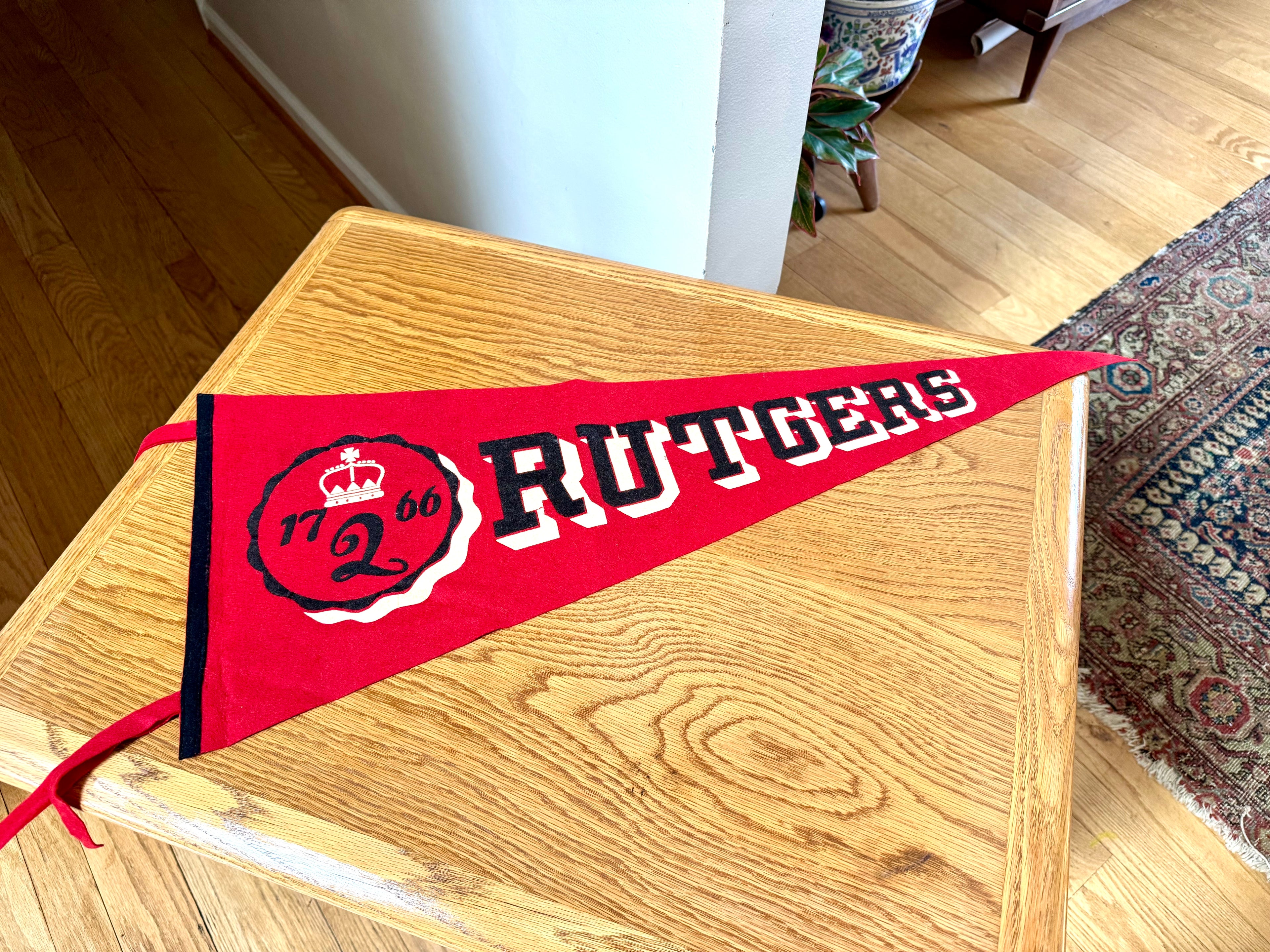 1950's Rutgers 30" Wool Felt Pennant By Chicago Pennant Company