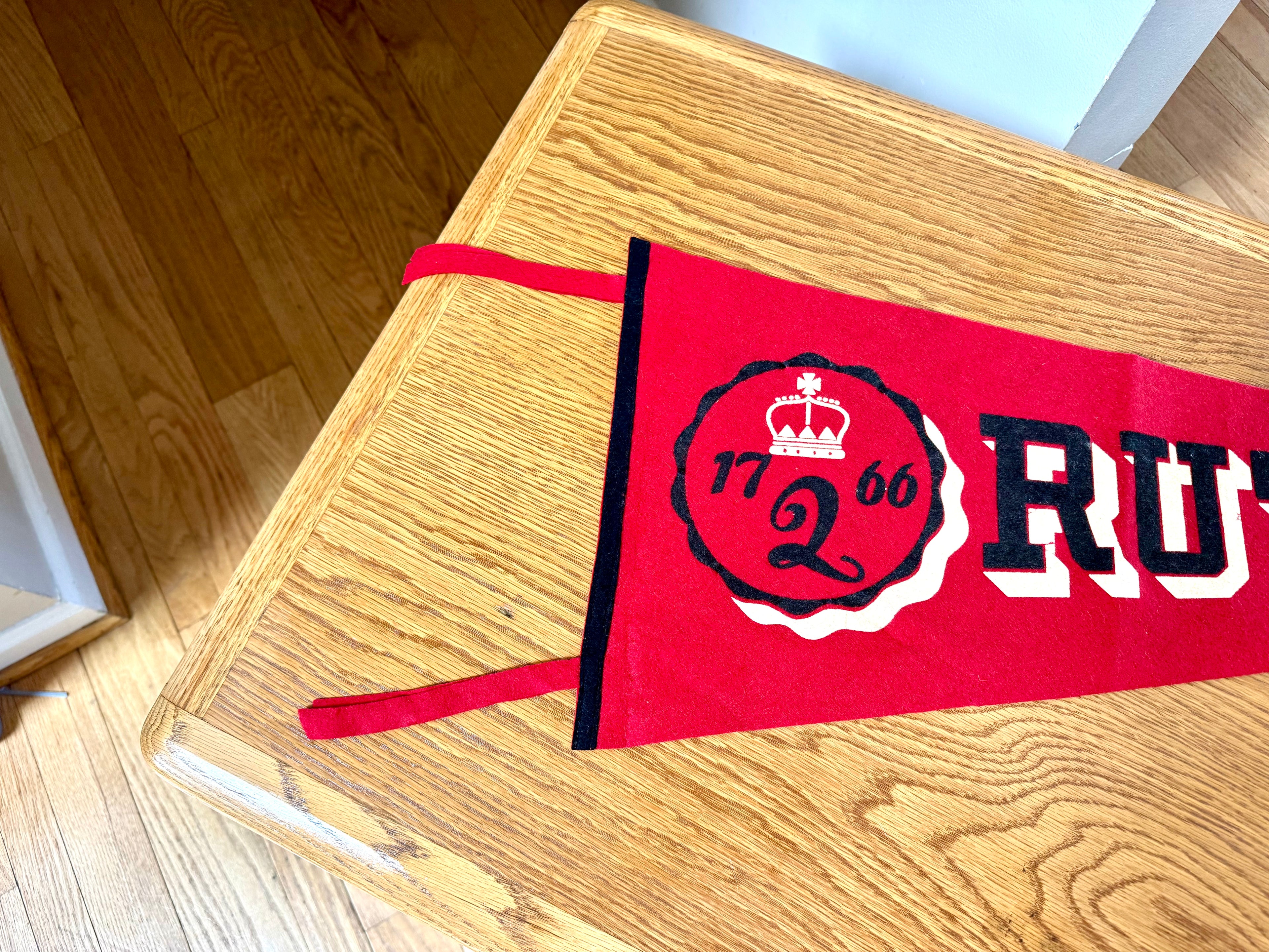 1950's Rutgers 30" Wool Felt Pennant By Chicago Pennant Company