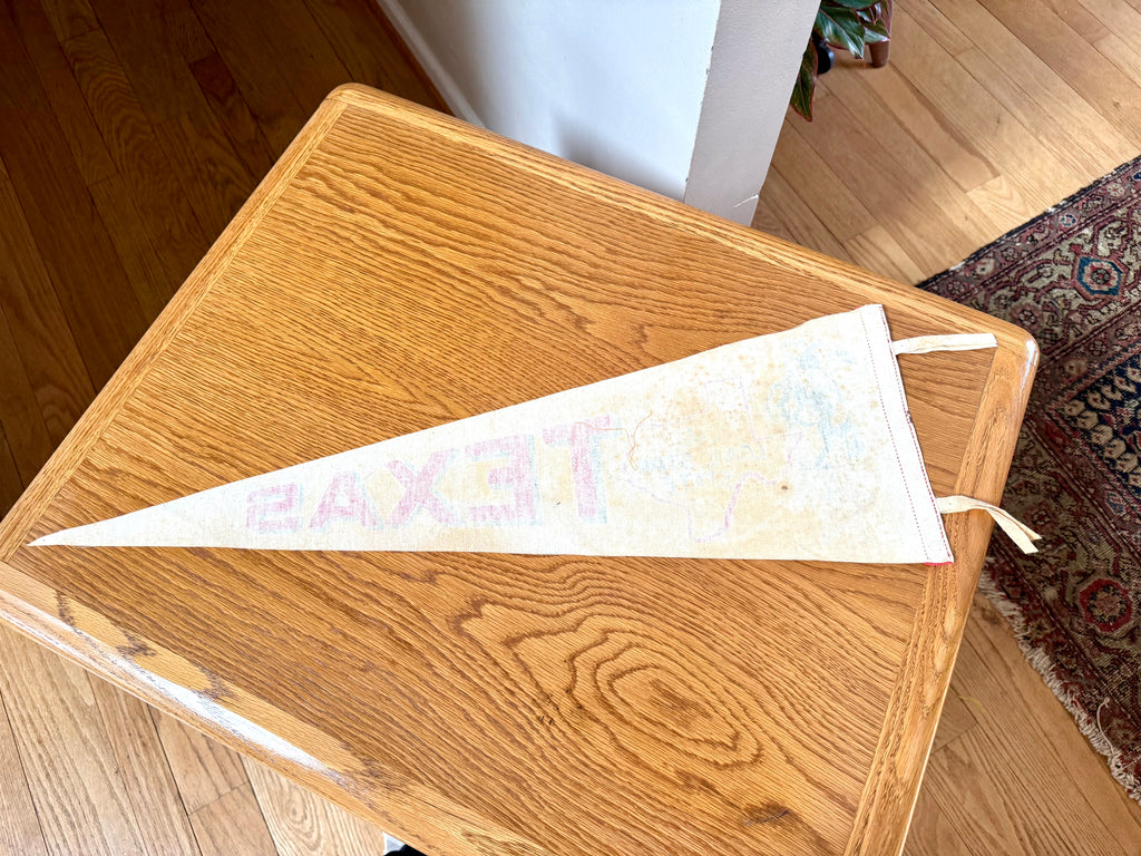 1960's Texas "The Lone Star State" 30" Felt Wool Pennant