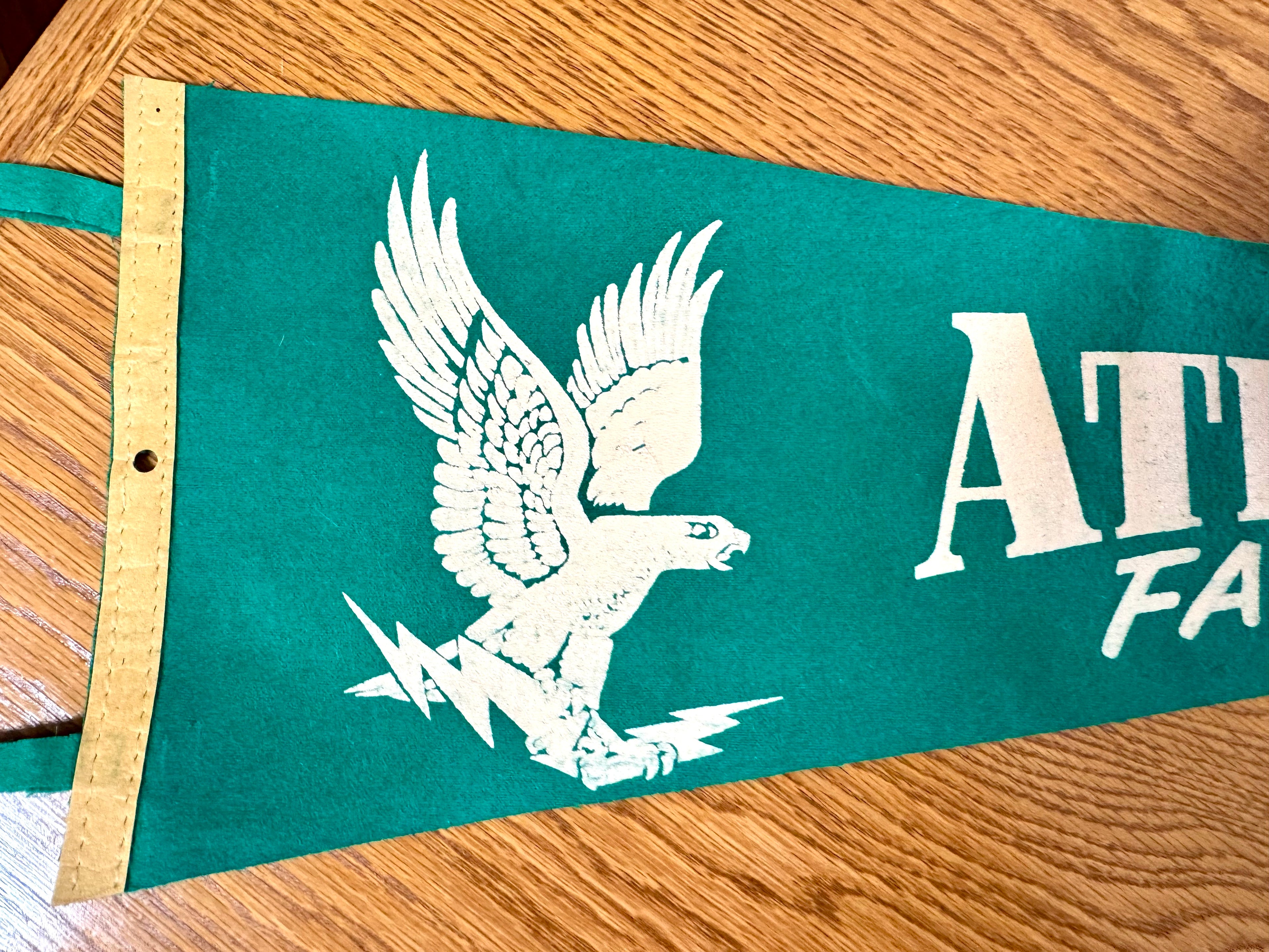 1960's Atlanta Falcons Felt Pennant | Very Rare Green Atlanta Falcons Pennant
