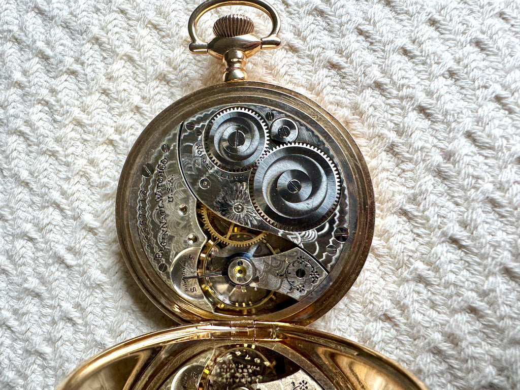1911 Elgin 14K Gold 301 Model 2 ~ 12s Hunting Case Working Pocket Watch