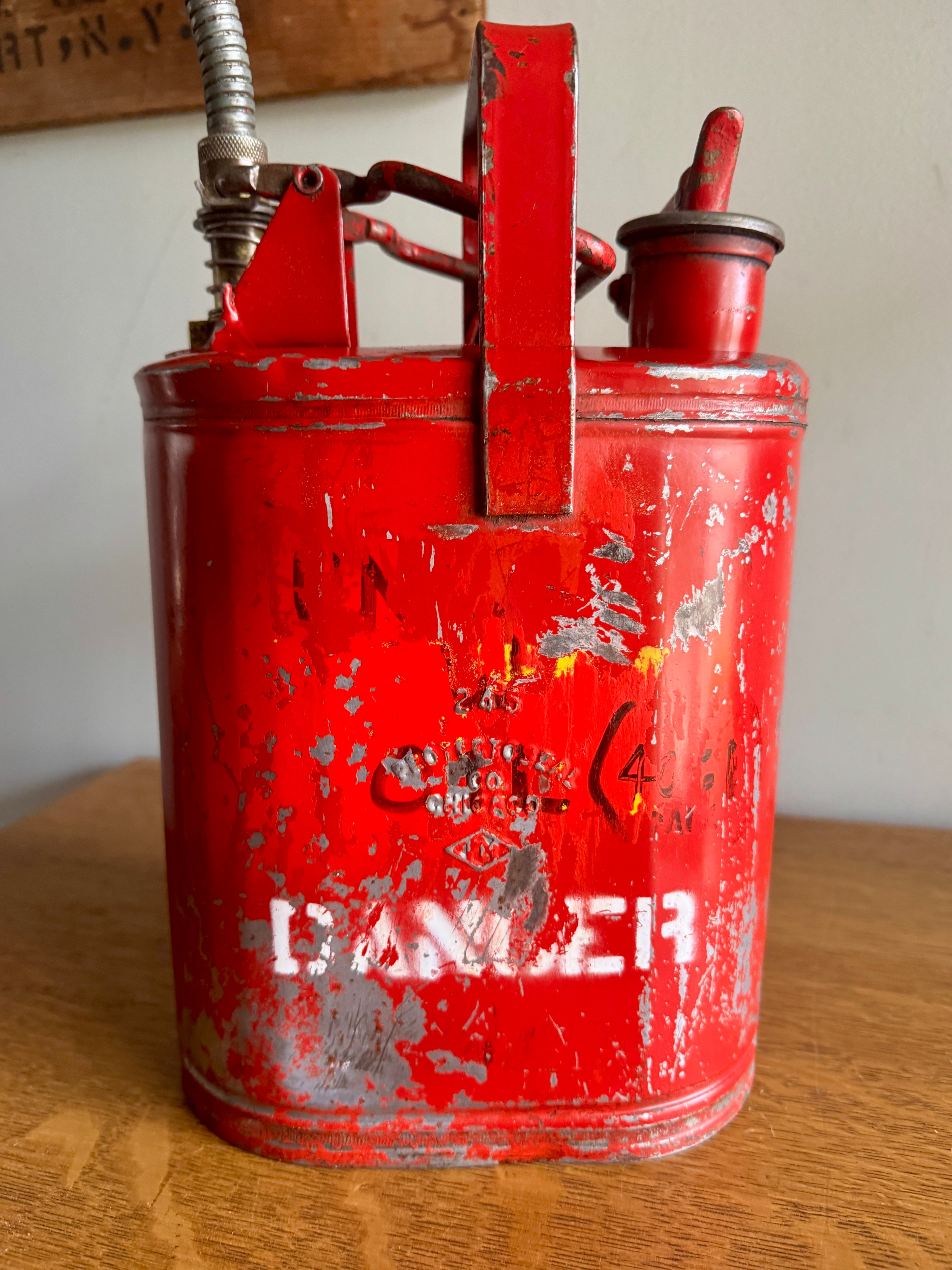 Vtg Protectoseal Co. Oil Gas Can/ Chicago Safety Can No. 245