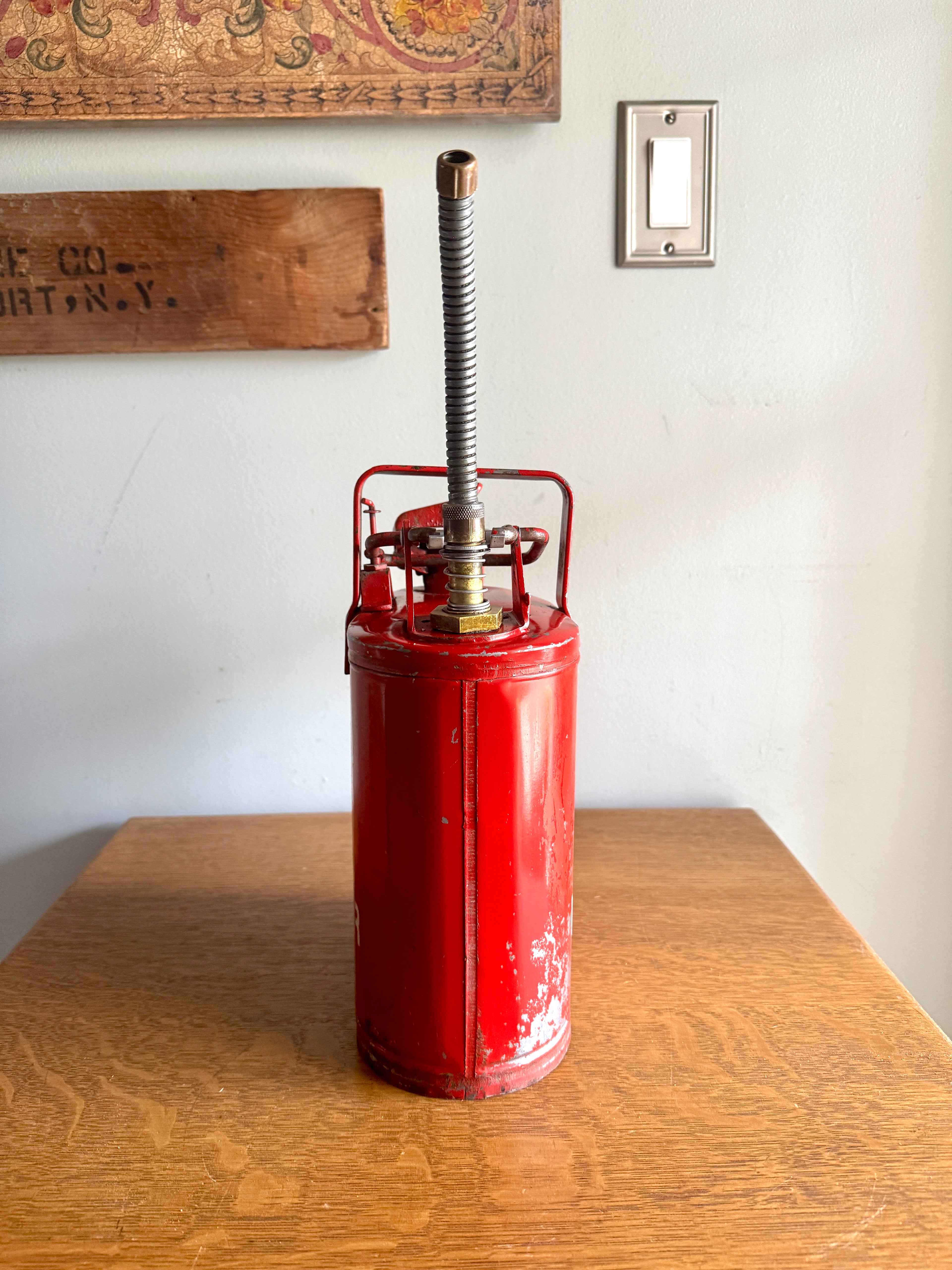 Vtg Protectoseal Co. Oil Gas Can/ Chicago Safety Can No. 245