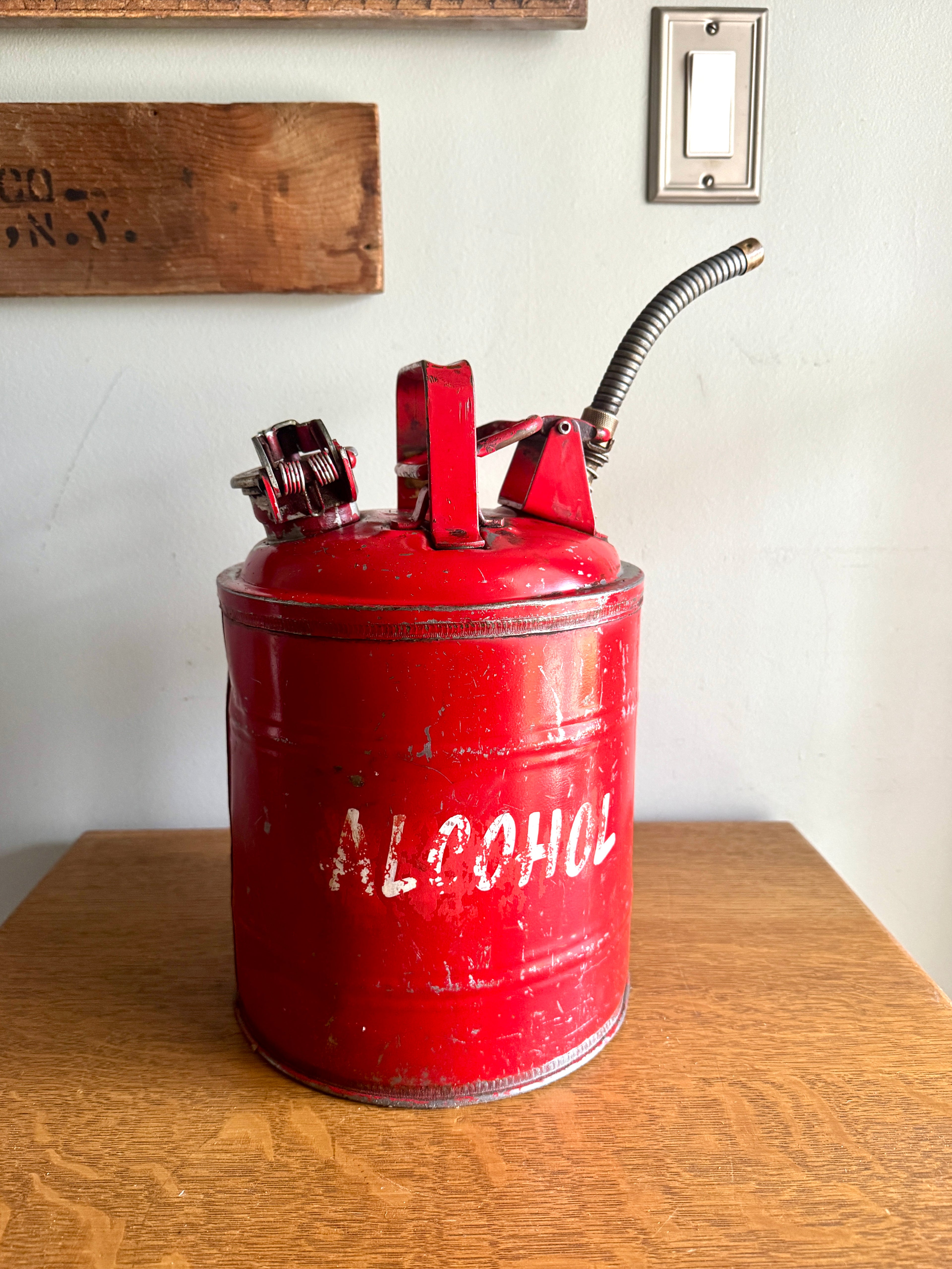 Vtg Protectoseal Co. Oil Gas Can/ Chicago Safety Can No. 8420 2 Gallon
