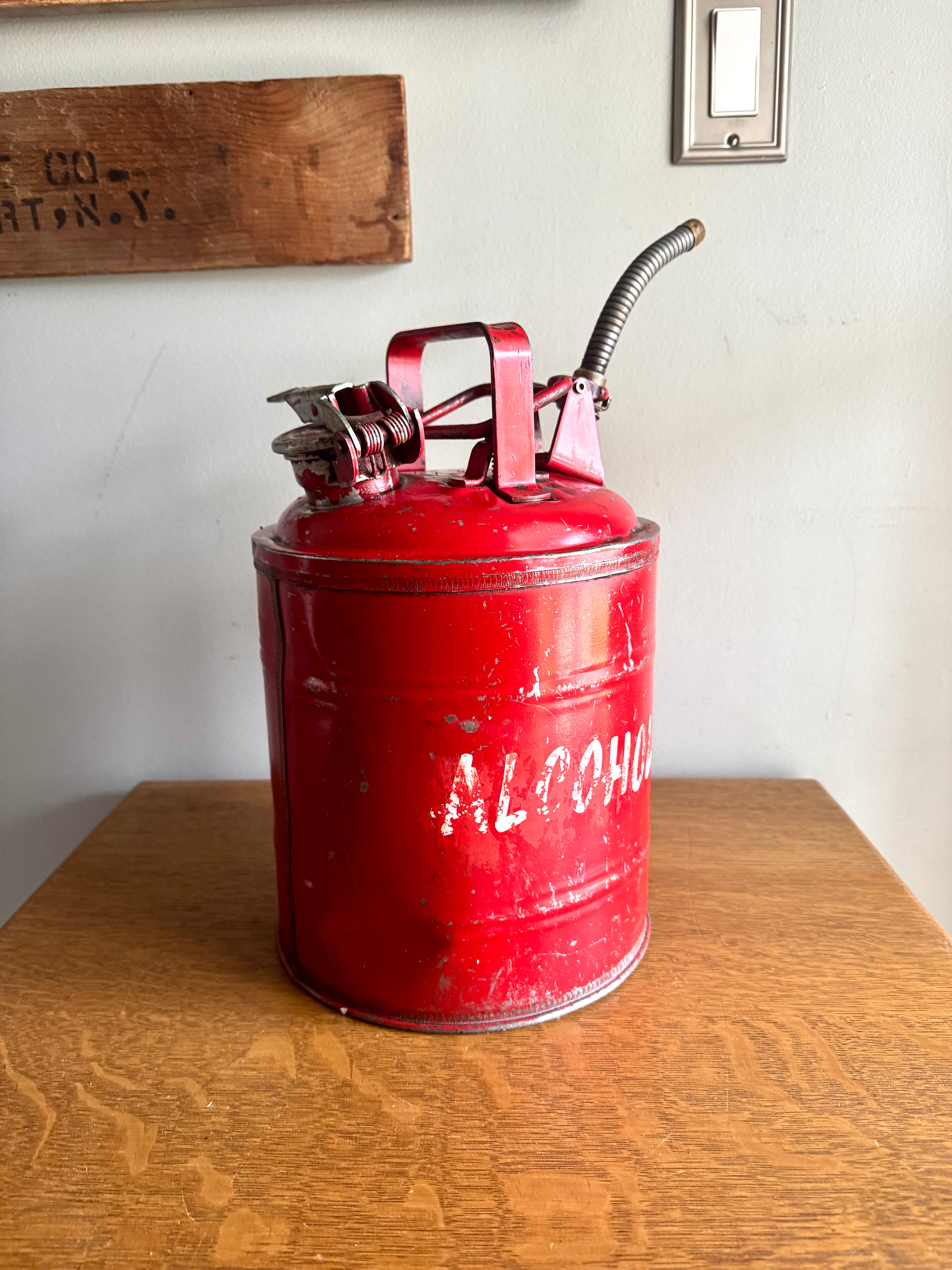 Vtg Protectoseal Co. Oil Gas Can/ Chicago Safety Can No. 8420 2 Gallon