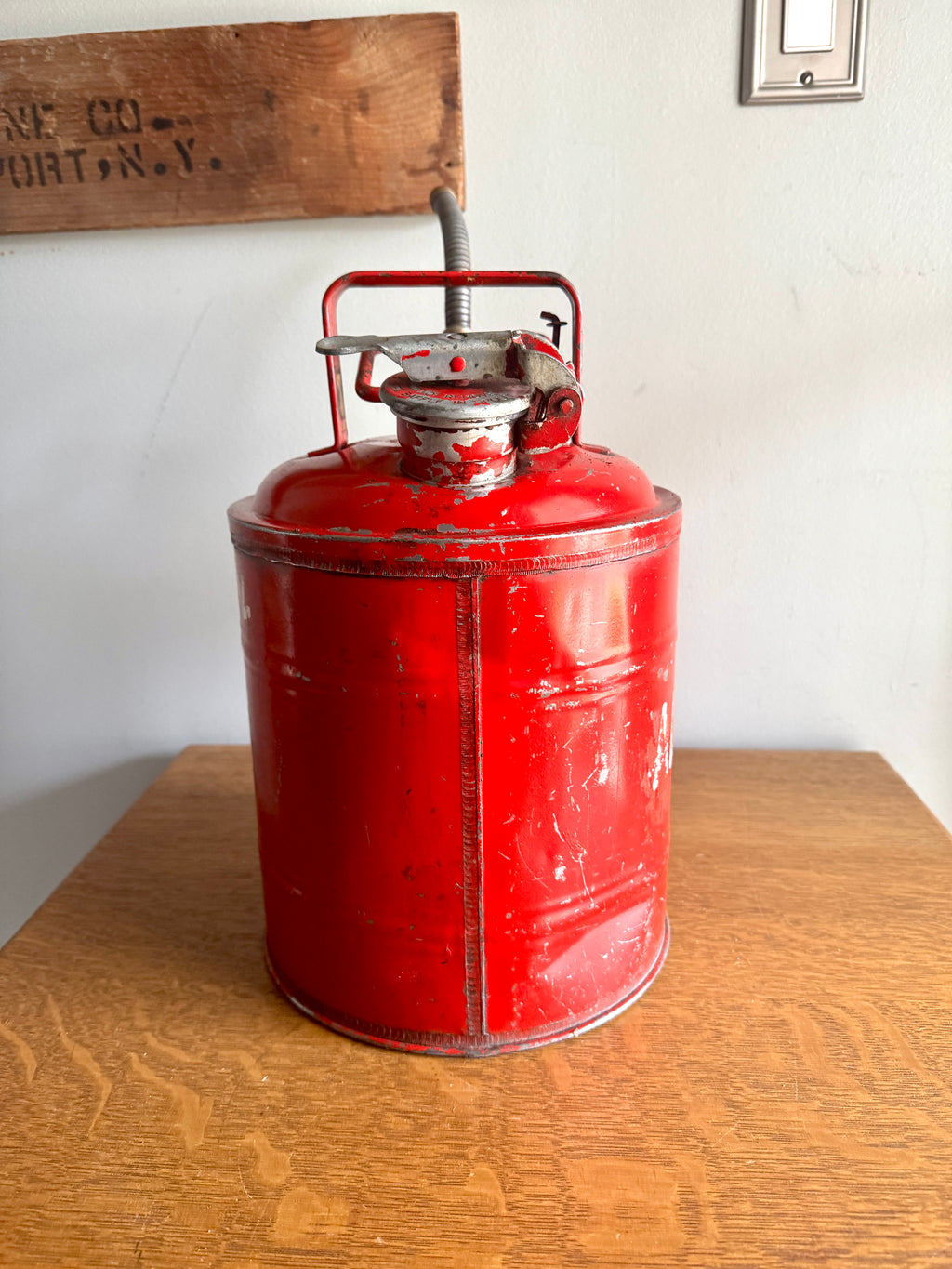 Vtg Protectoseal Co. Oil Gas Can/ Chicago Safety Can No. 8420 2 Gallon