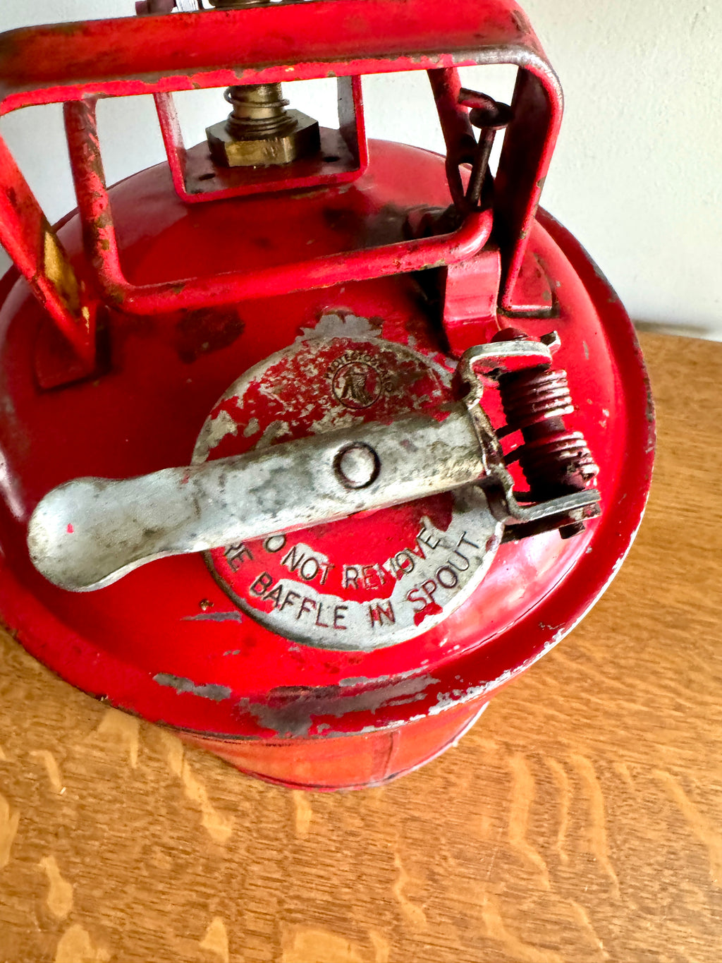 Vtg Protectoseal Co. Oil Gas Can/ Chicago Safety Can No. 8420 2 Gallon