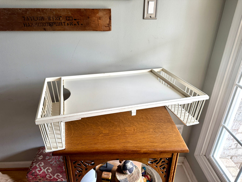 Vtg Ronel Company White Contemporary Bed Tray | Adjustable Bed Tray