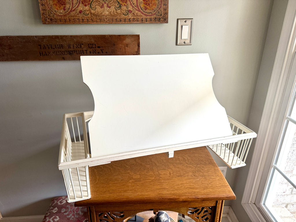 Vtg Ronel Company White Contemporary Bed Tray | Adjustable Bed Tray
