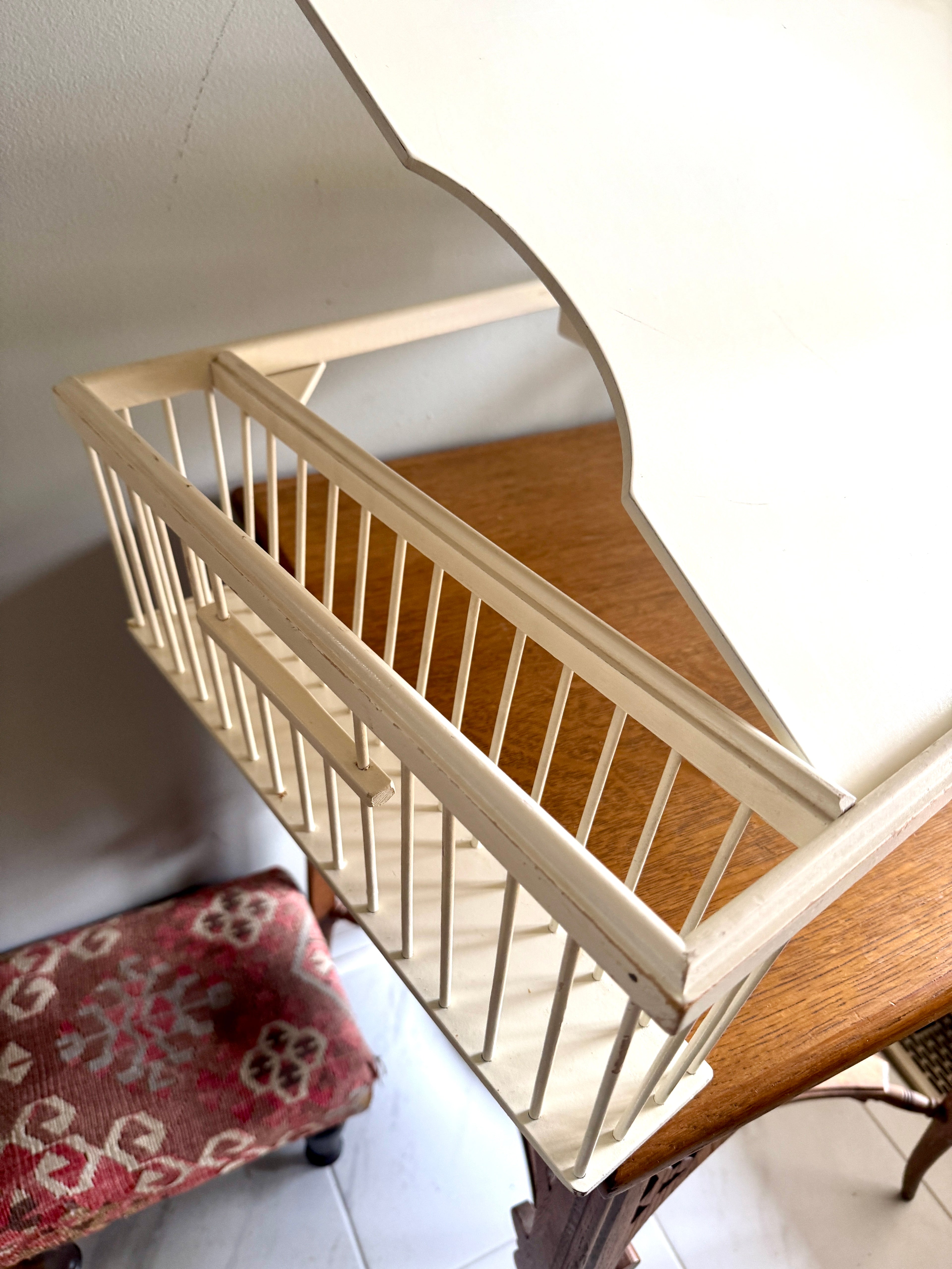 Vtg Ronel Company White Contemporary Bed Tray | Adjustable Bed Tray