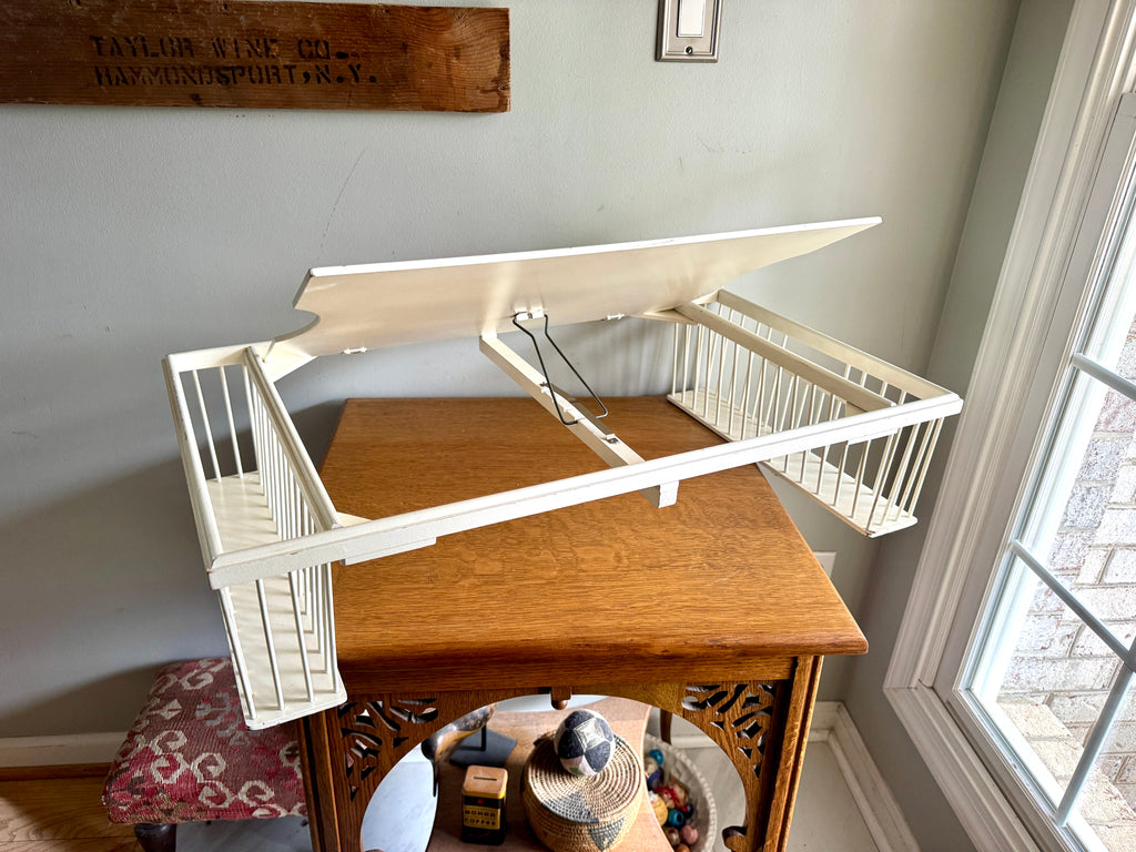 Vtg Ronel Company White Contemporary Bed Tray | Adjustable Bed Tray