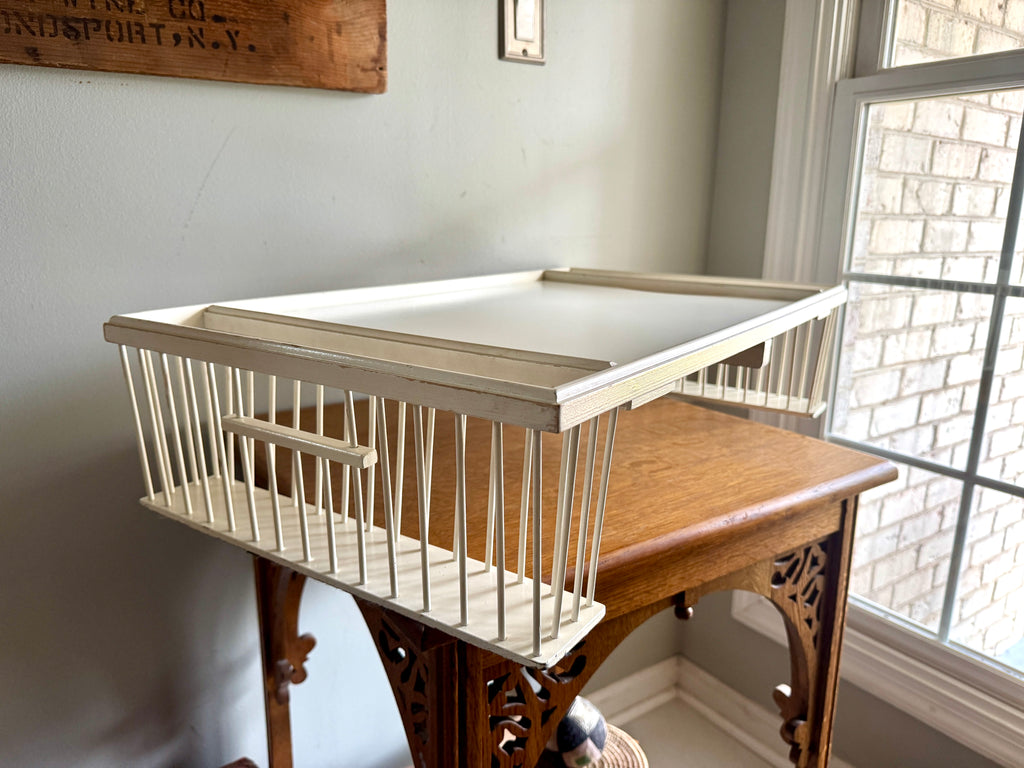 Vtg Ronel Company White Contemporary Bed Tray | Adjustable Bed Tray
