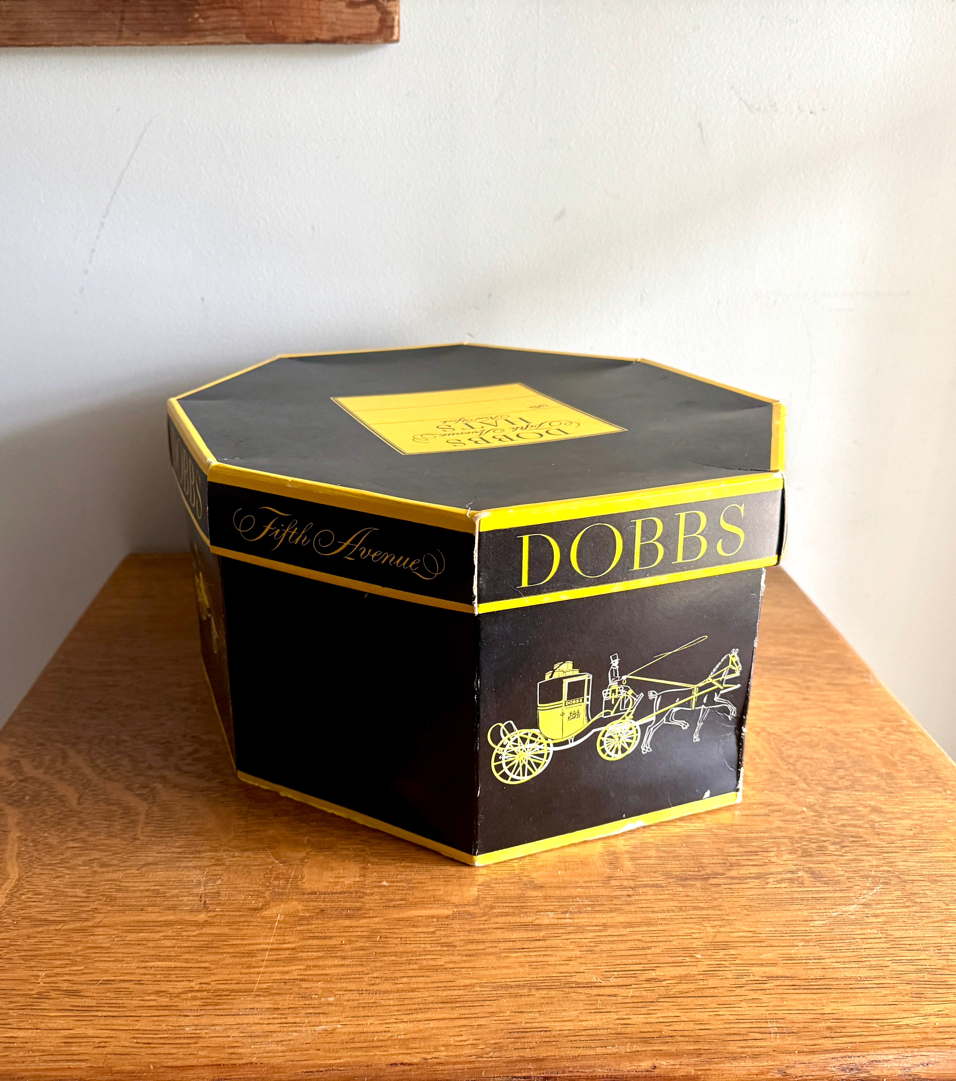 1950's Dobbs New York Fifth Avenue 8 Sided Hat Box