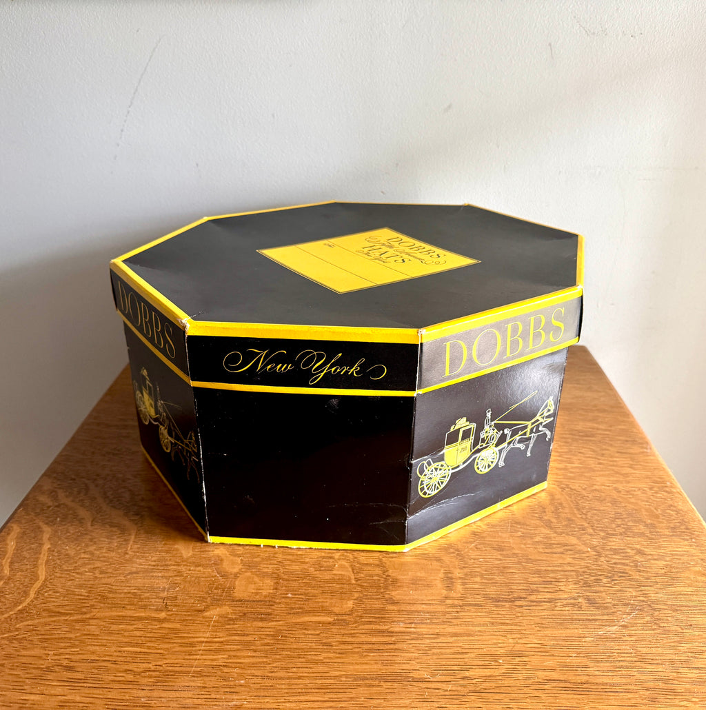 1950's Dobbs New York Fifth Avenue 8 Sided Hat Box