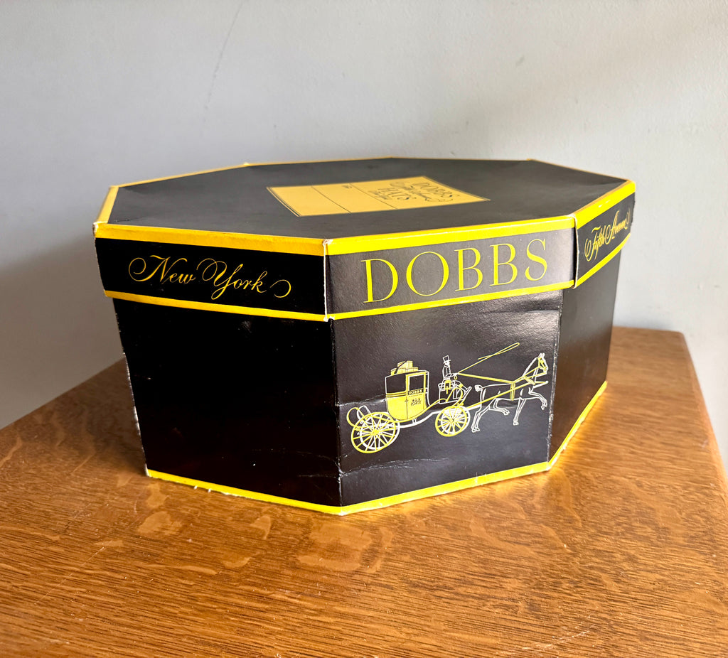 1950's Dobbs New York Fifth Avenue 8 Sided Hat Box