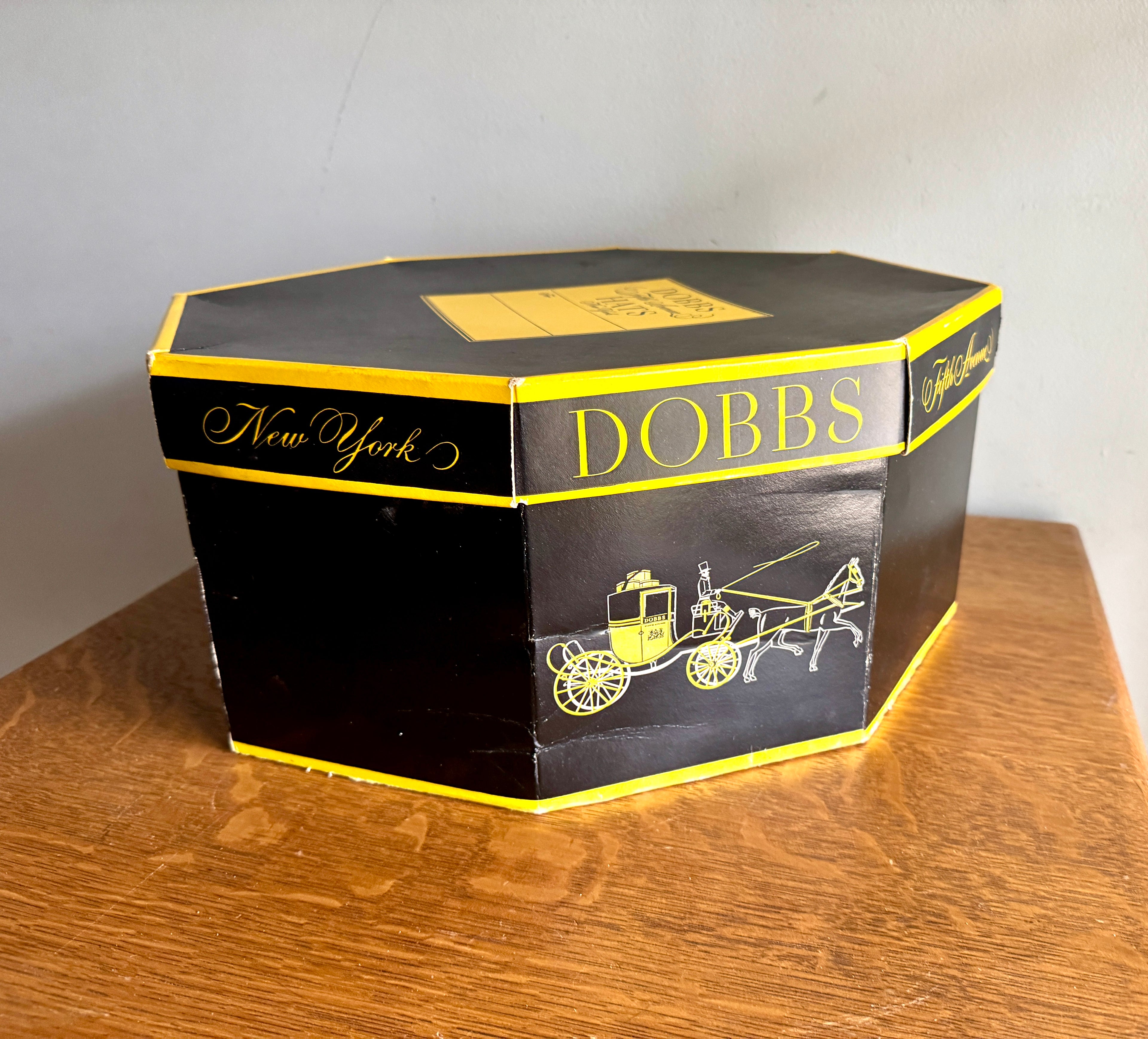 1950's Dobbs New York Fifth Avenue 8 Sided Hat Box