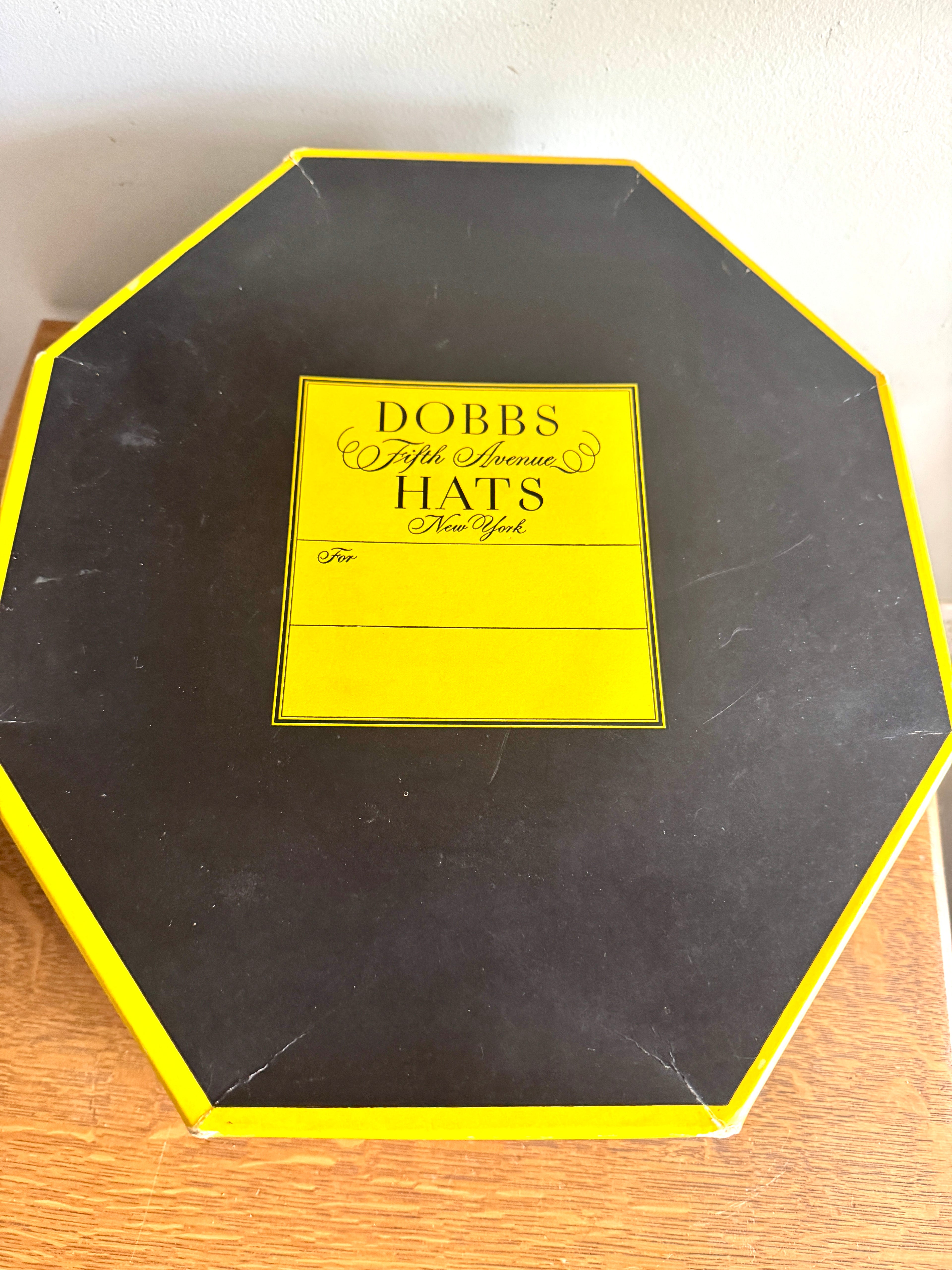 1950's Dobbs New York Fifth Avenue 8 Sided Hat Box