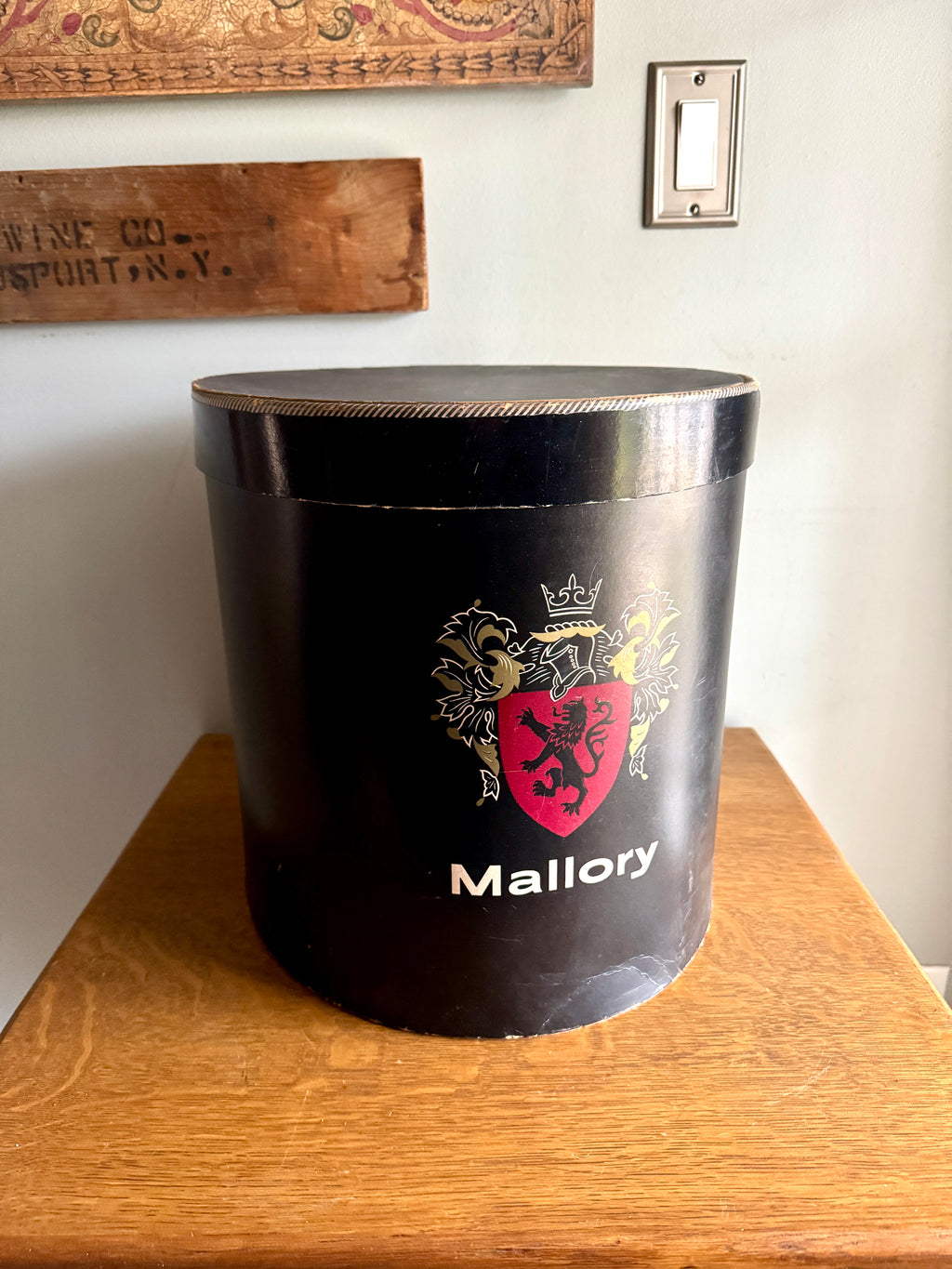 Early 1900's Mallory Large Hat Box | Mallory Hat Company Hat Box
