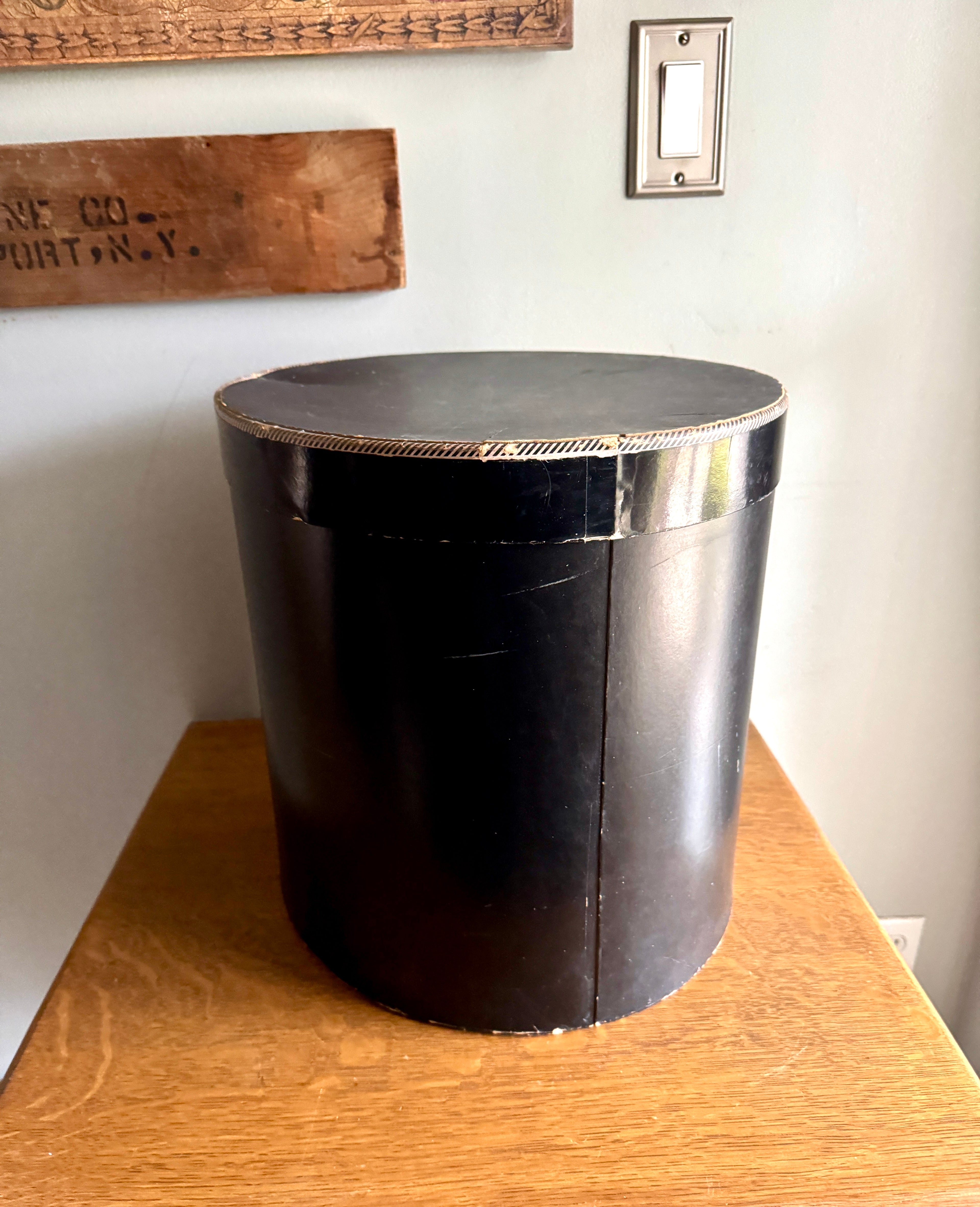 Early 1900's Mallory Large Hat Box | Mallory Hat Company Hat Box