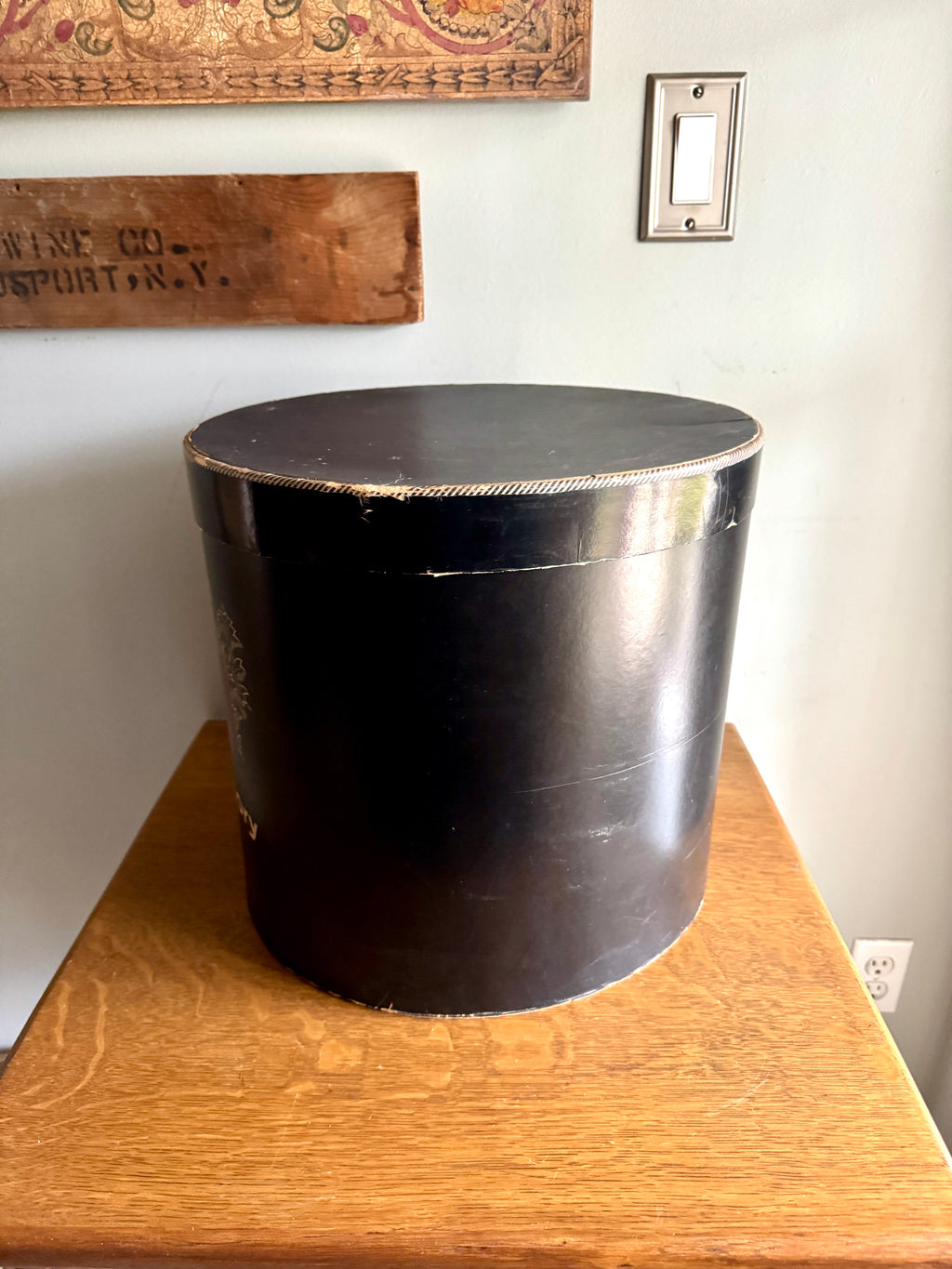 Early 1900's Mallory Large Hat Box | Mallory Hat Company Hat Box