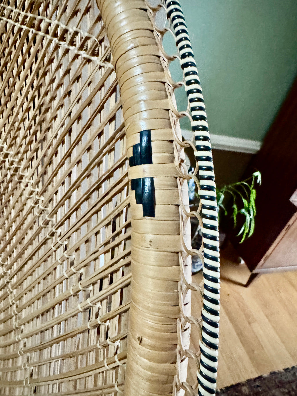 1970's Bohemian Rattan Peacock Chair
