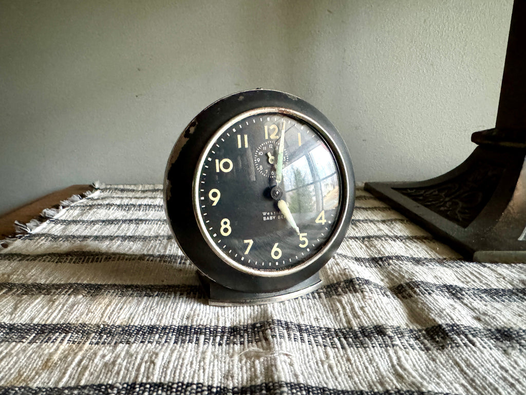 1940's- 50's Westclox Baby Ben Wind-up Alarm Clock | Art Deco Westclox Baby-Ben Alarm Clock