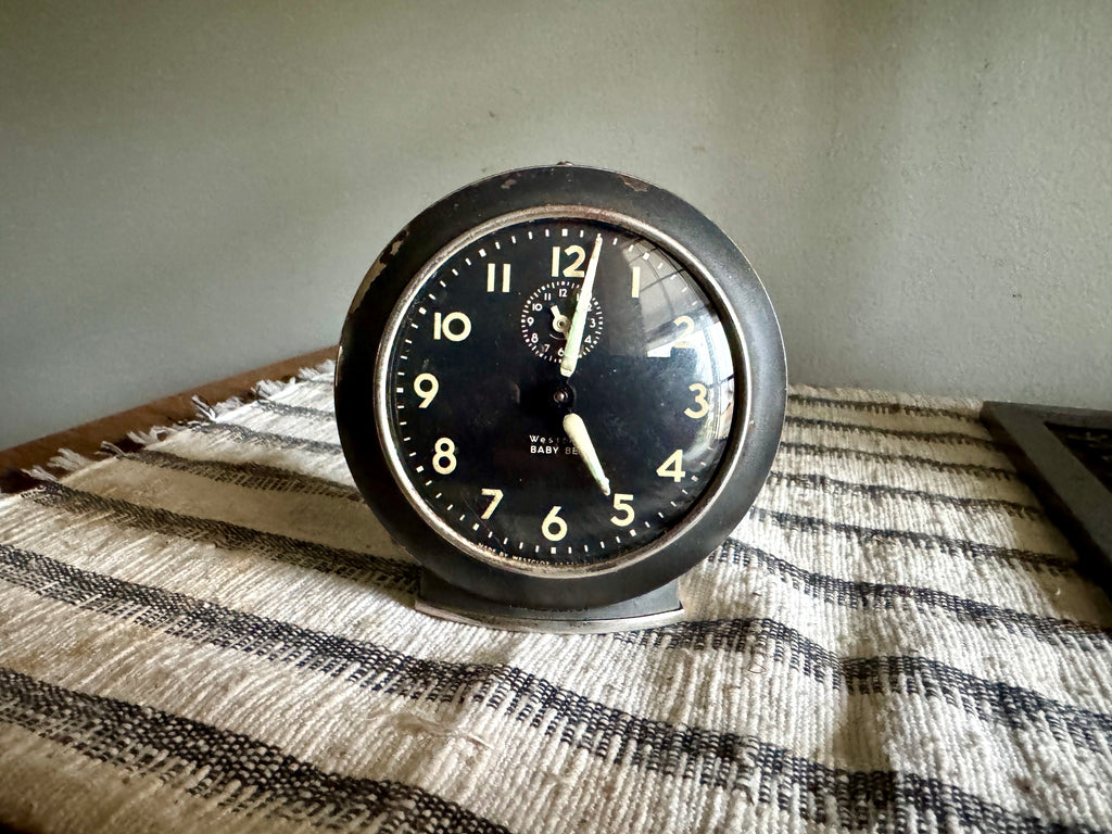 1940's- 50's Westclox Baby Ben Wind-up Alarm Clock | Art Deco Westclox Baby-Ben Alarm Clock