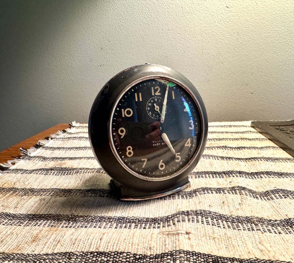 1940's- 50's Westclox Baby Ben Wind-up Alarm Clock | Art Deco Westclox Baby-Ben Alarm Clock