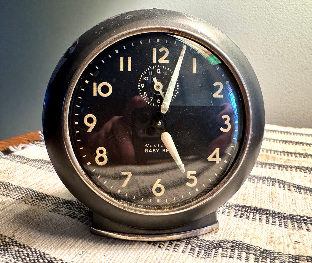 1940's- 50's Westclox Baby Ben Wind-up Alarm Clock | Art Deco Westclox Baby-Ben Alarm Clock