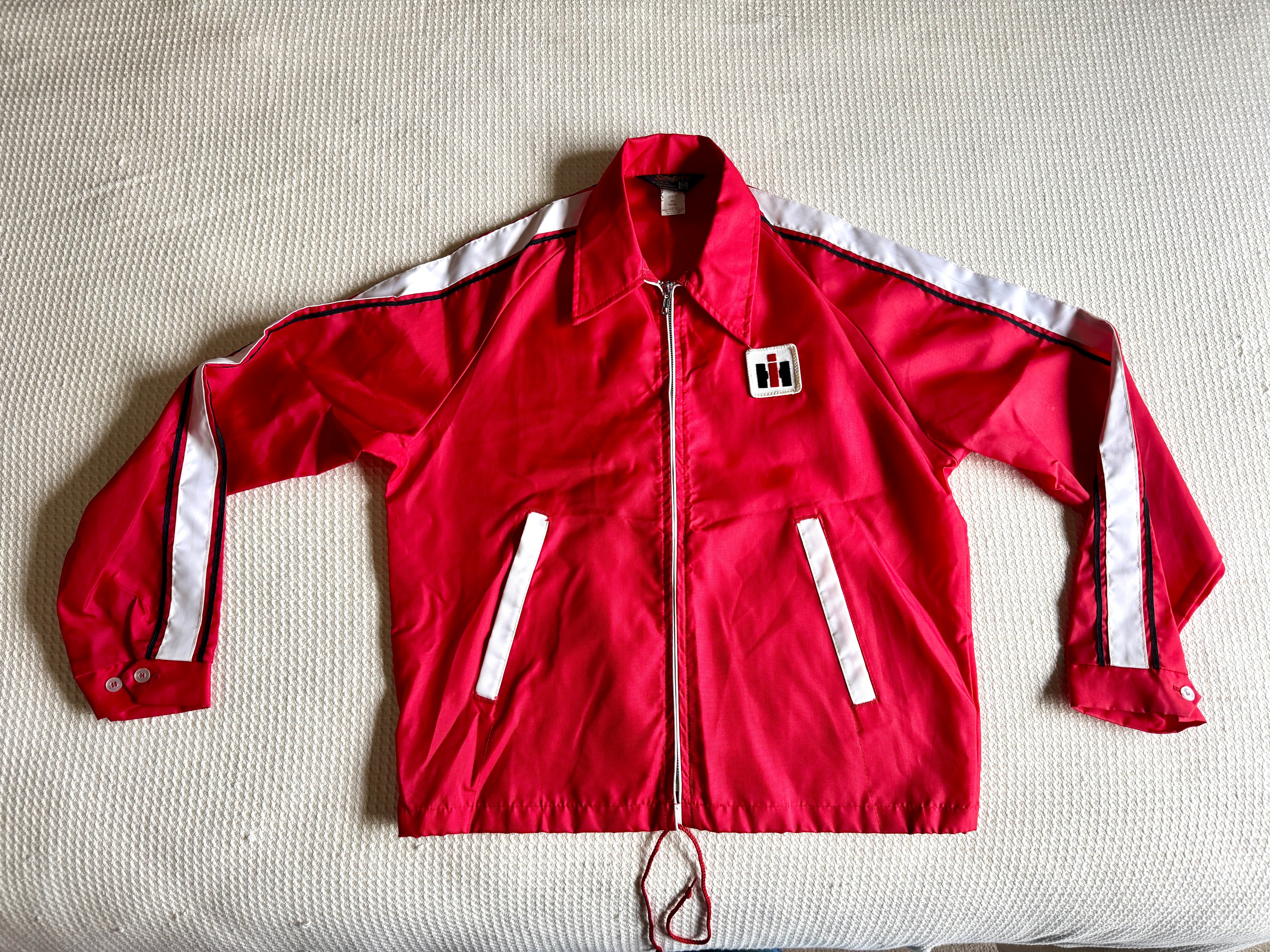 VTG IH International Harvester Swingster Windbreaker Jacket Sz Medium