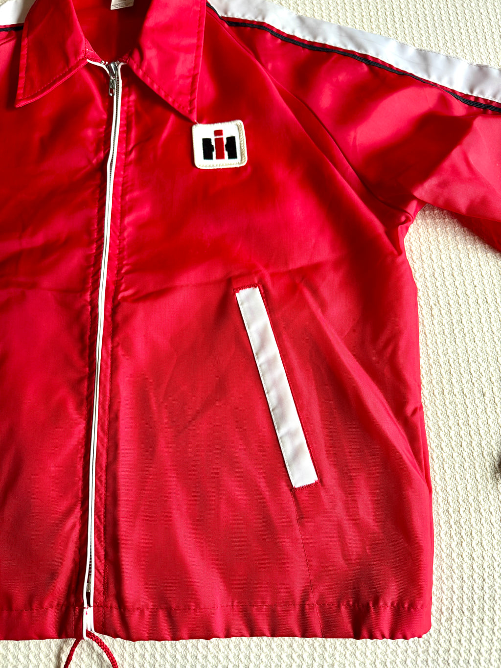 VTG IH International Harvester Swingster Windbreaker Jacket Sz Medium