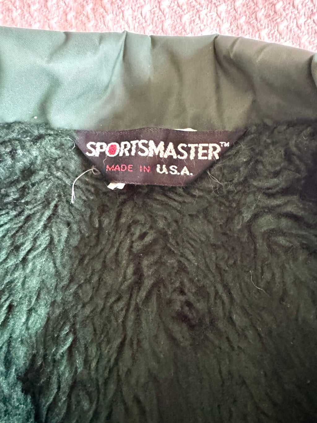 Vtg Green Sportsmaster Boa Lined Bus Service Jacket | Green Nylon "Birnie Bus Service" Jacket