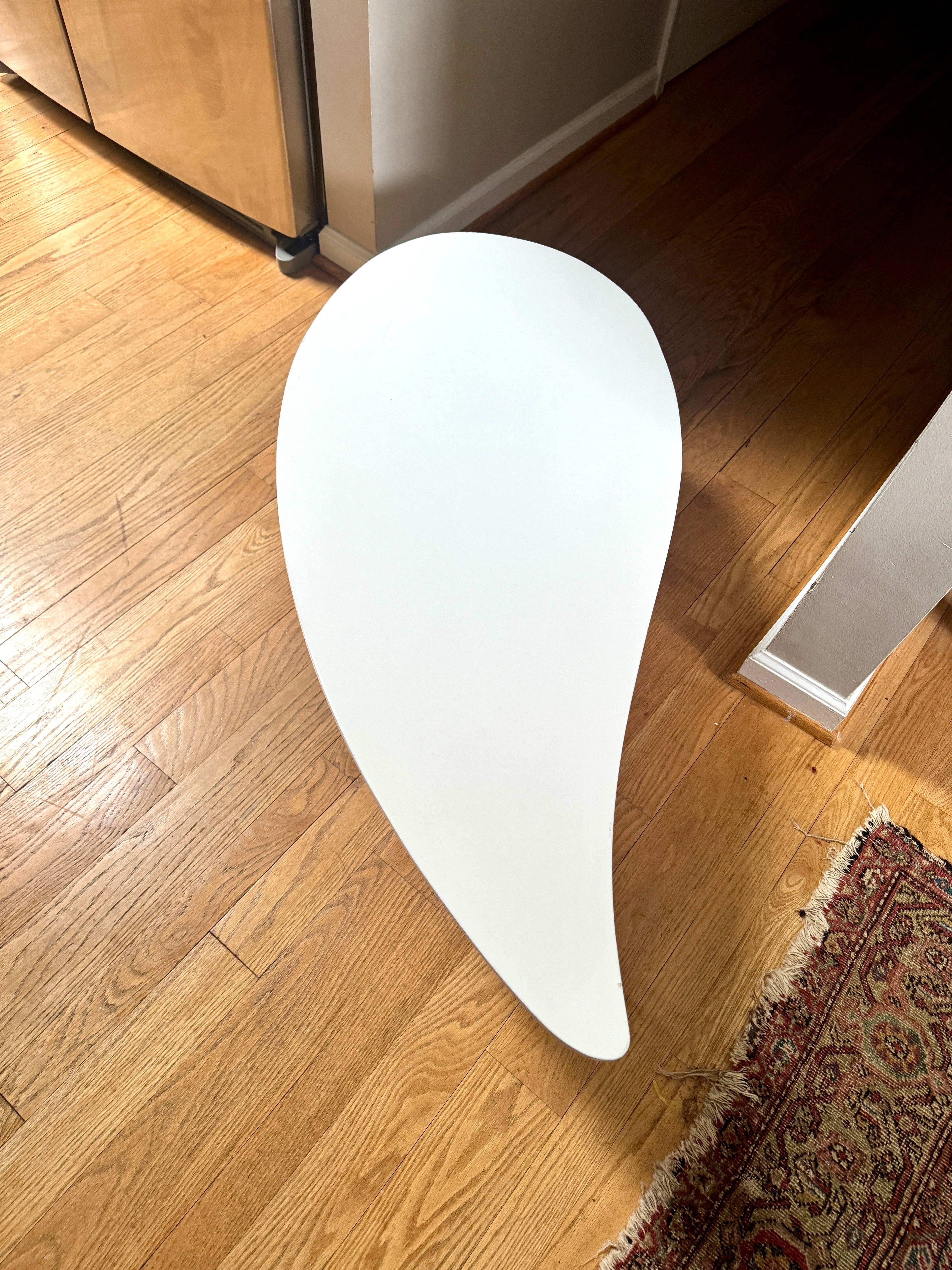 White Teardrop Coffee Table | MCM Style White Teardrop Table (Two available, Different Heights) (Copy)