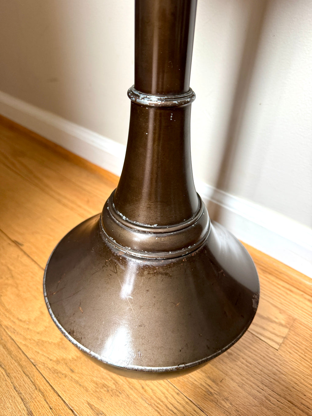 1920's Smokador Rock-a-By Standing Ashtray | Brown Art Deco Smokers Ashtray Stand