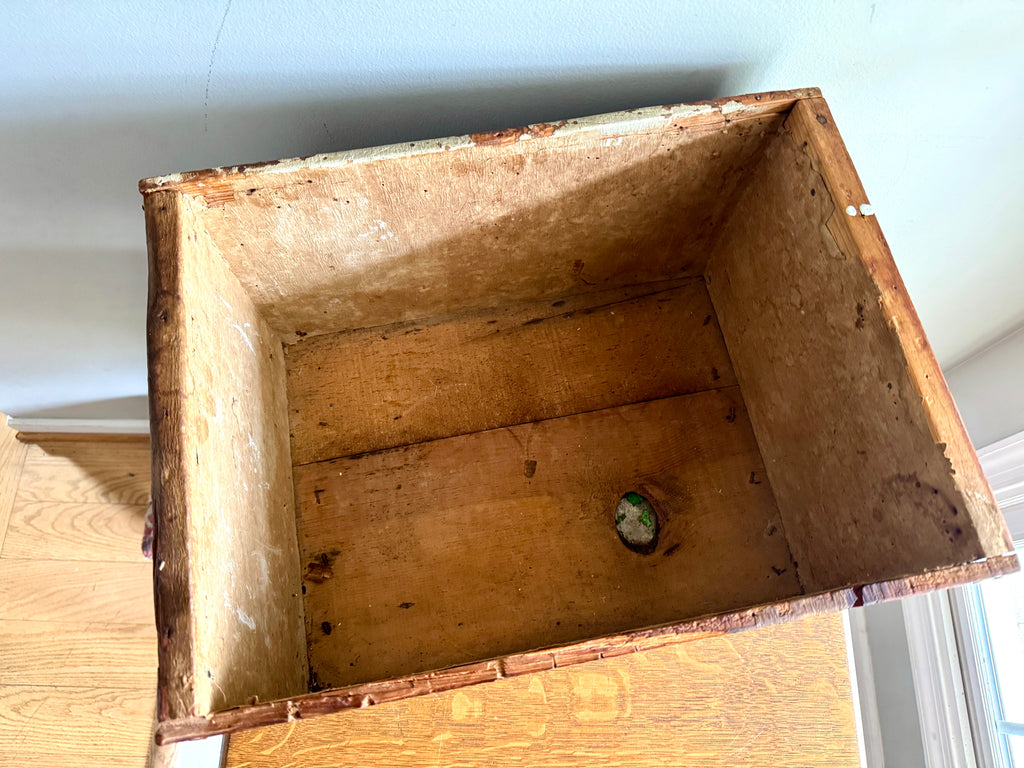 Antique Wooden Advertising Crate, "Humes Brand Tomatoes" by the G.W. Hume Company in San Francisco, California on Casters.