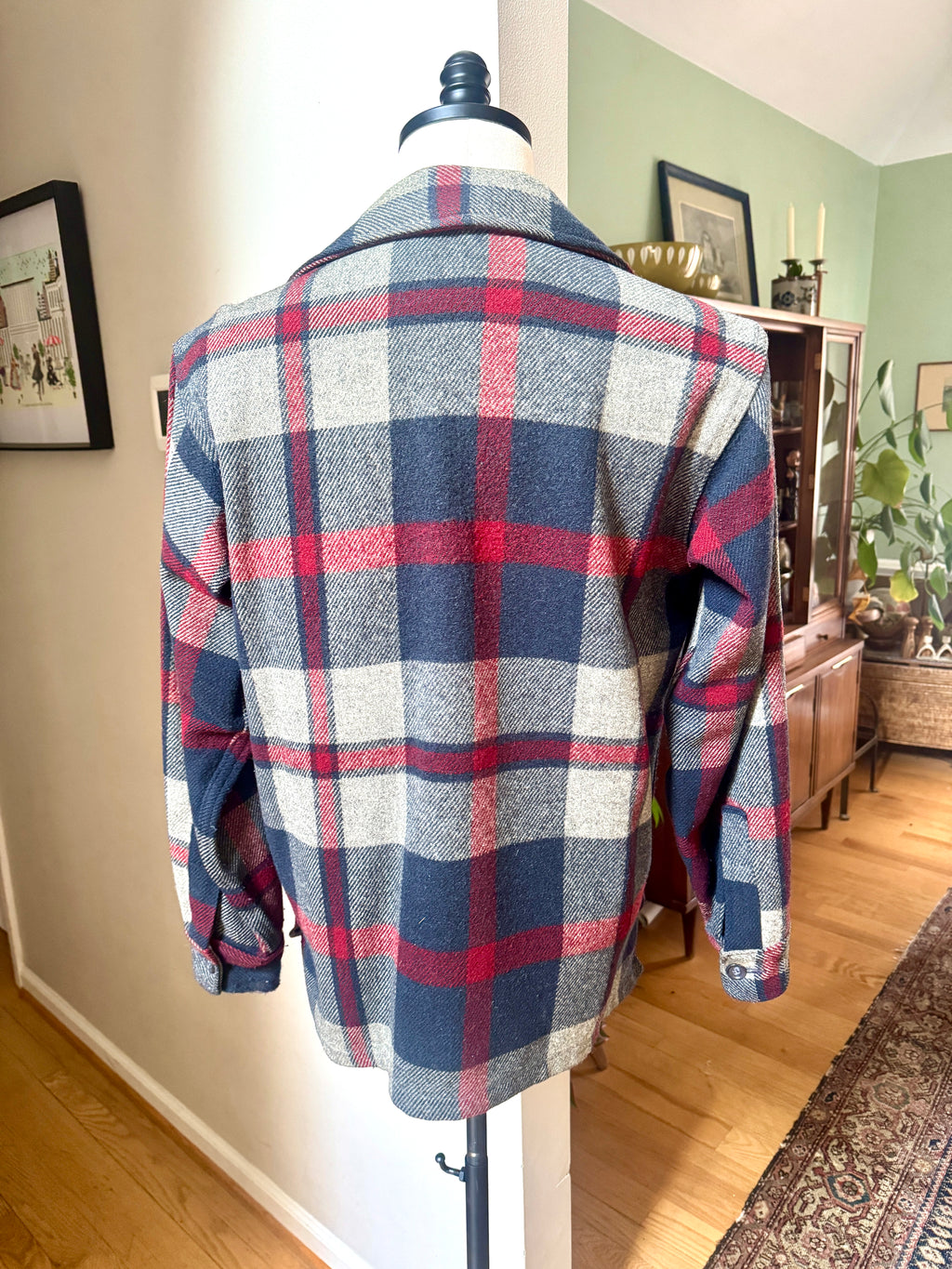 Vtg 1970s Woolrich Plaid Wool Wilderness Flannel Shirt Men's (M) | Woolrich Plaid Trucker Jacket
