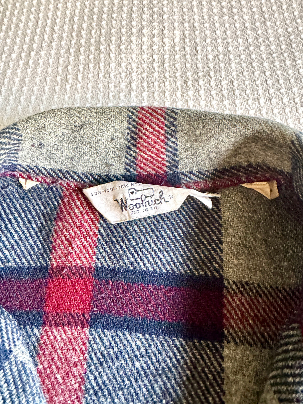 Vtg 1970s Woolrich Plaid Wool Wilderness Flannel Shirt Men's (M) | Woolrich Plaid Trucker Jacket