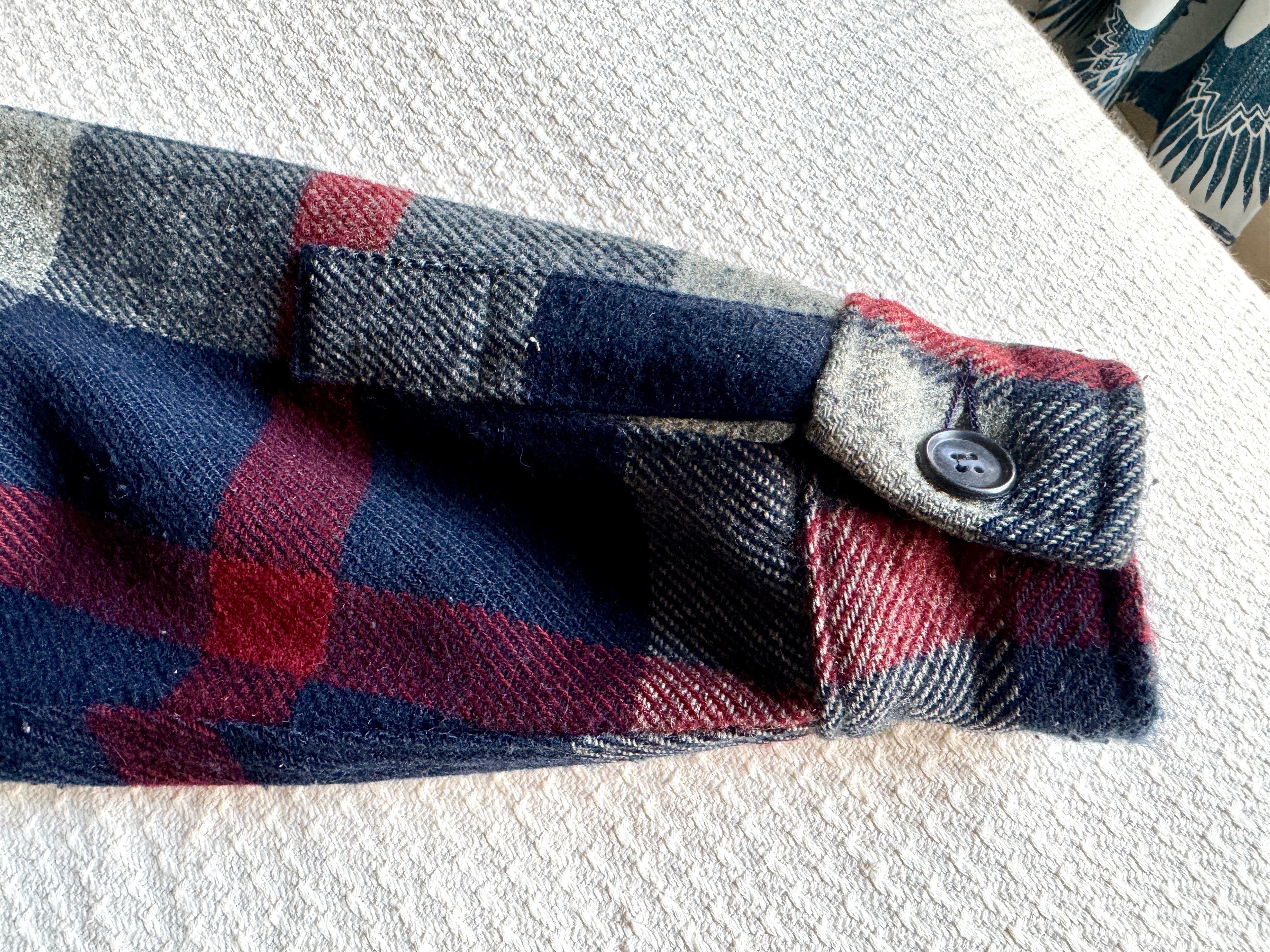 Vtg 1970s Woolrich Plaid Wool Wilderness Flannel Shirt Men's (M) | Woolrich Plaid Trucker Jacket