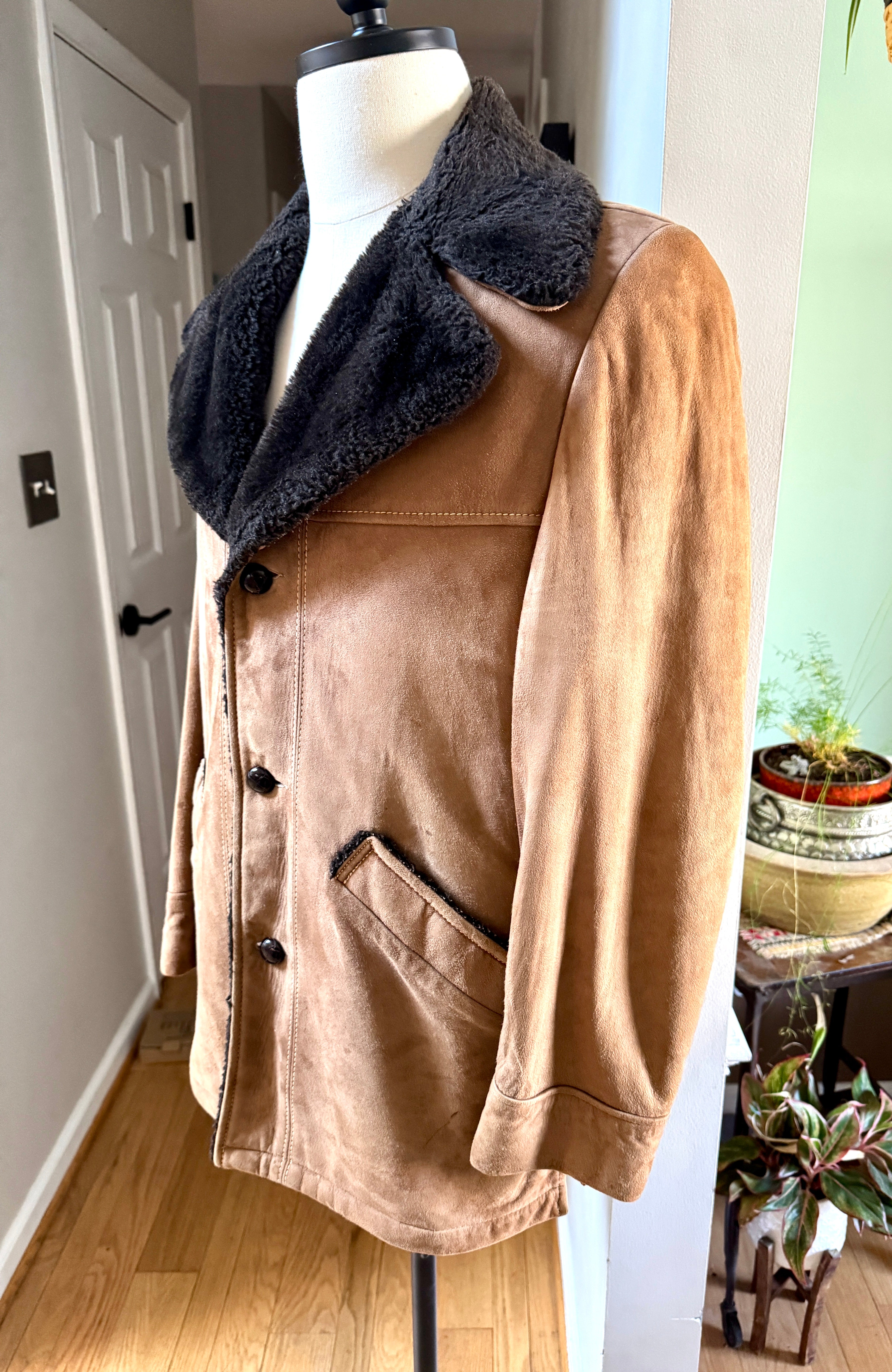 70s McGregor Suede Shearling Jacket ~ Mens Size 40 Suede Jacket ~ Made In USA