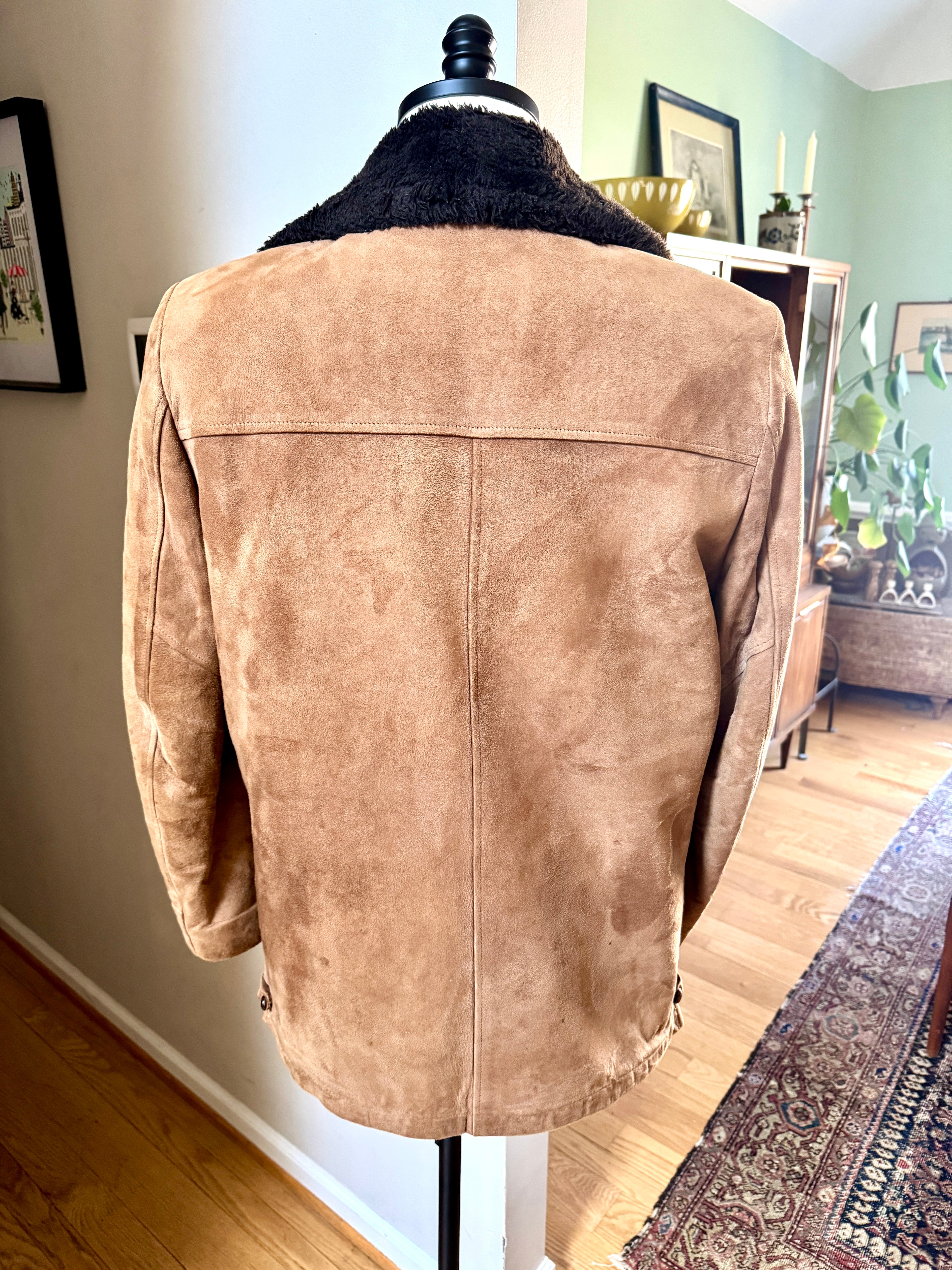 70s McGregor Suede Shearling Jacket ~ Mens Size 40 Suede Jacket ~ Made In USA