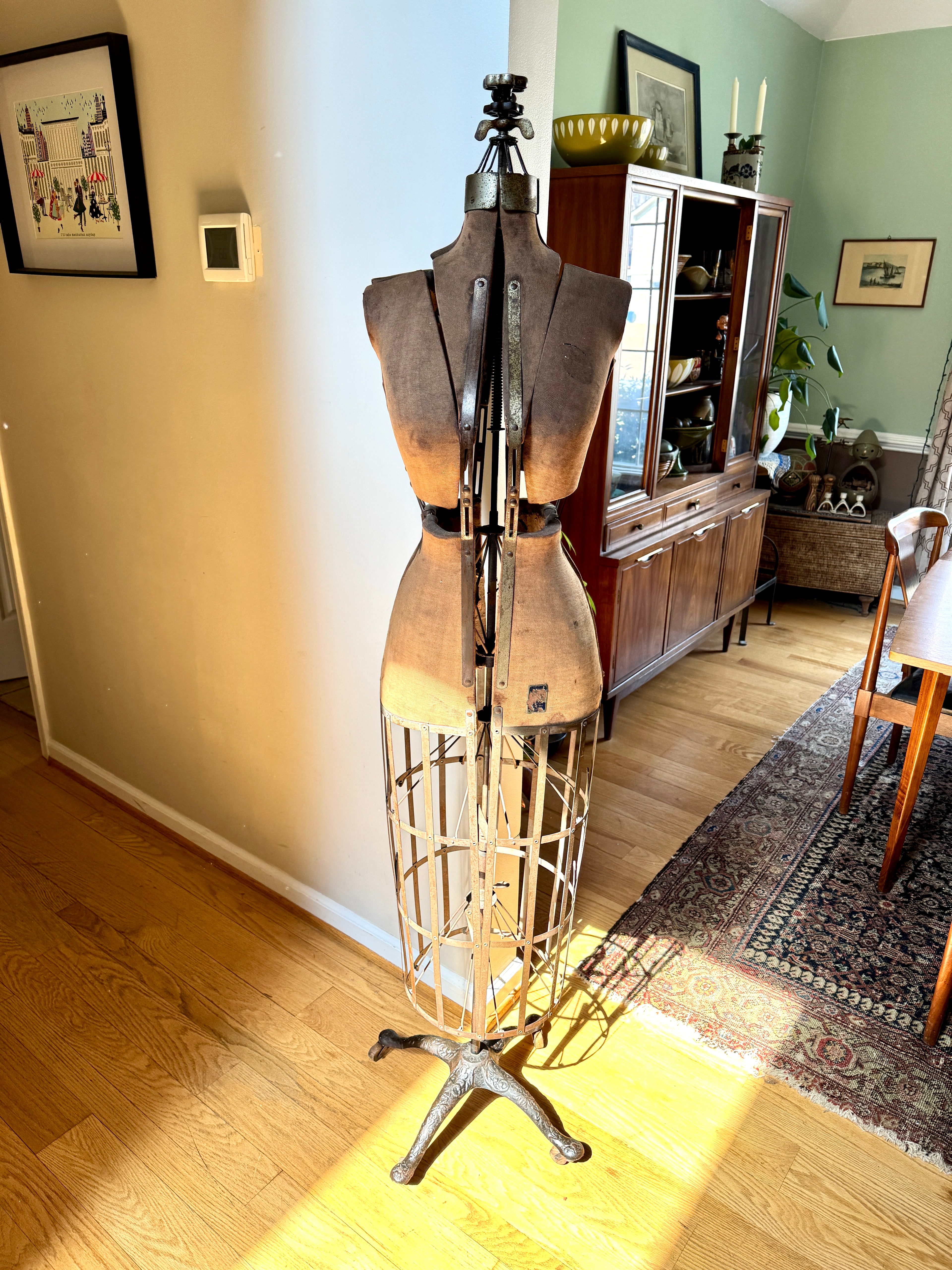 Early 1900's L&M Acme Adjustable Dress Form | Antique Acme Dress Form