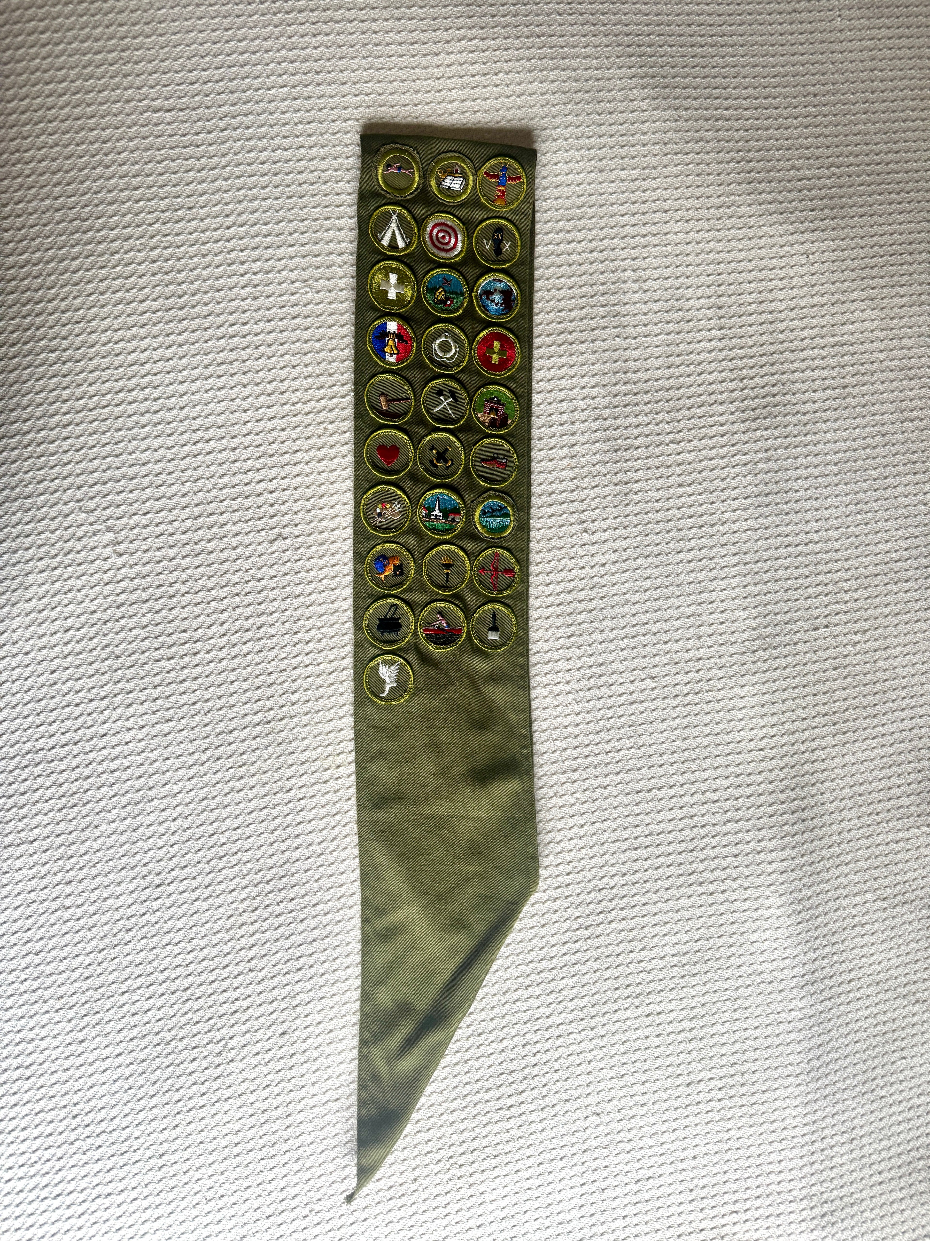 50-60's Boy Scout BSA Sash with 28 Merit Badges